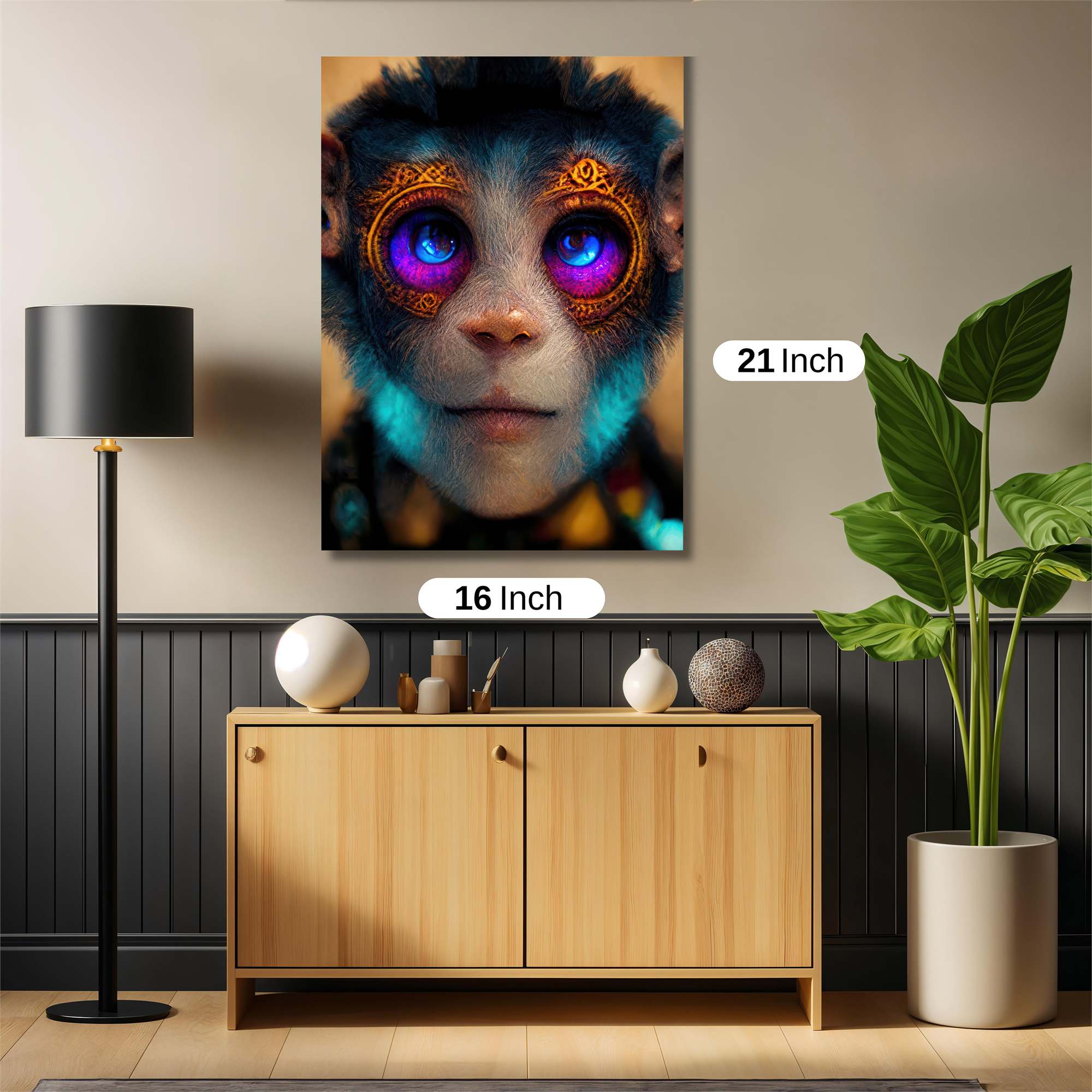 Monkey Mystic Safe Wall Magnetic / M