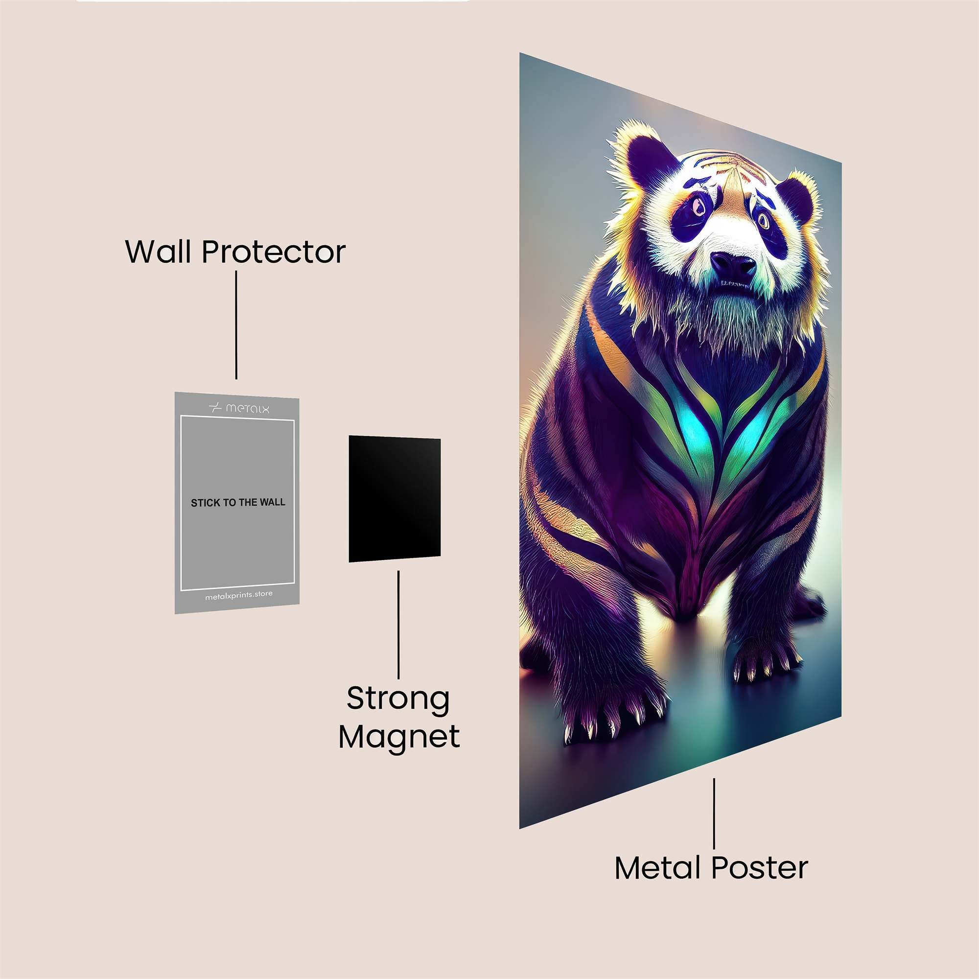 Panda Prism Safe Wall Magnetic / M