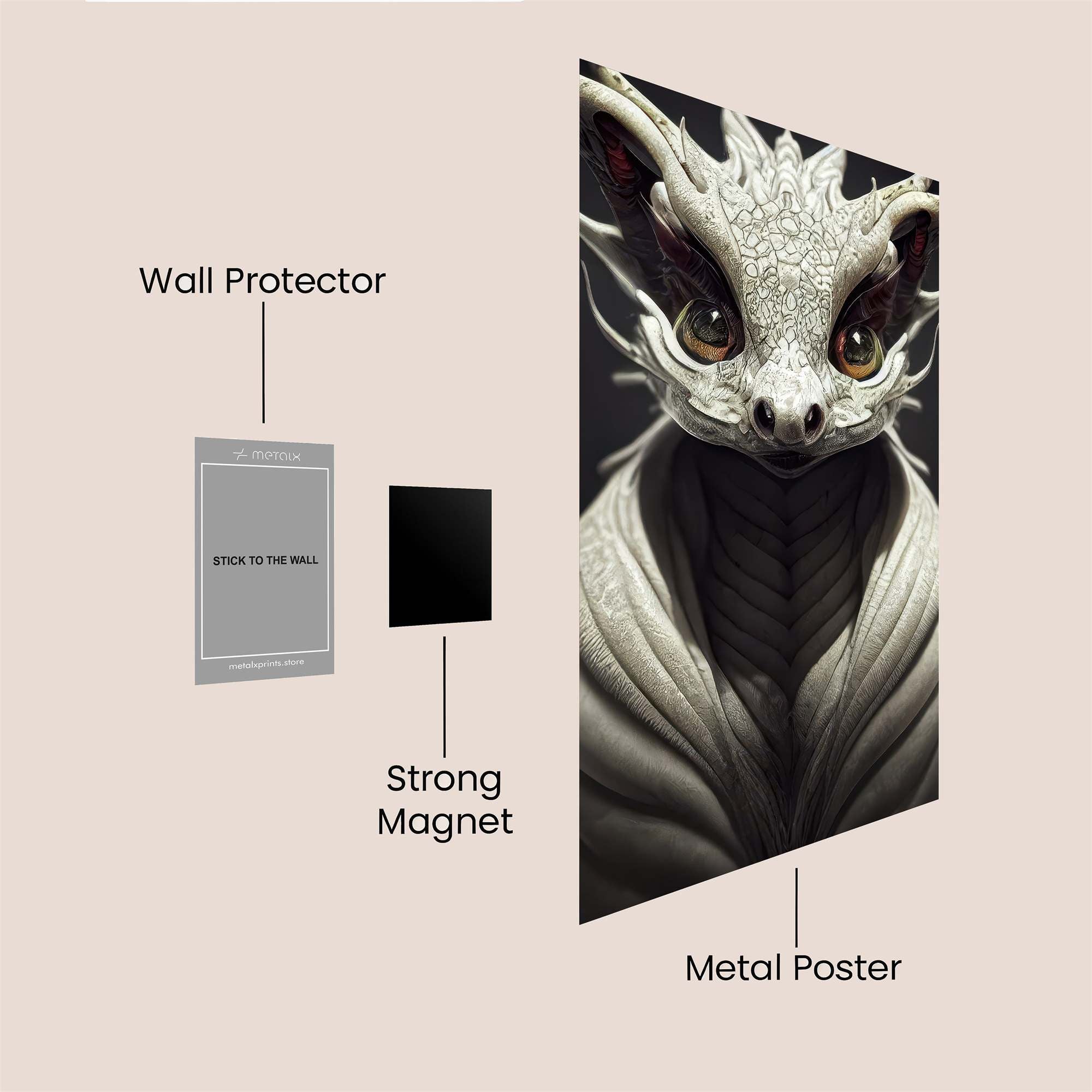 Dragon Whimsy Safe Wall Magnetic / M