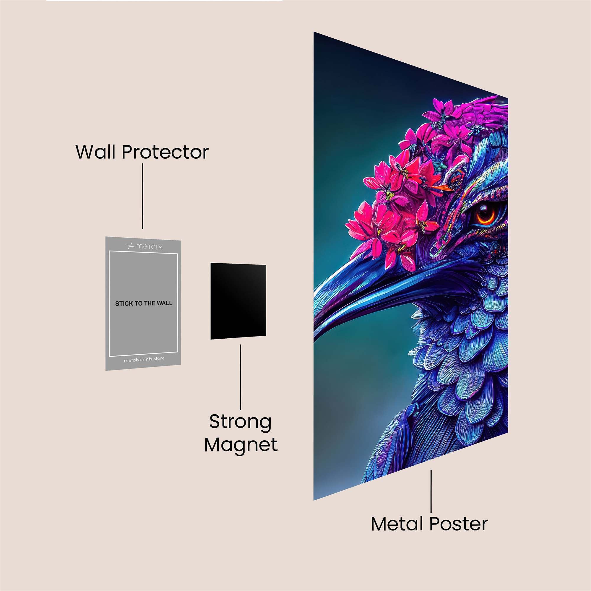 Phoenix Bloom Safe Wall Magnetic / M