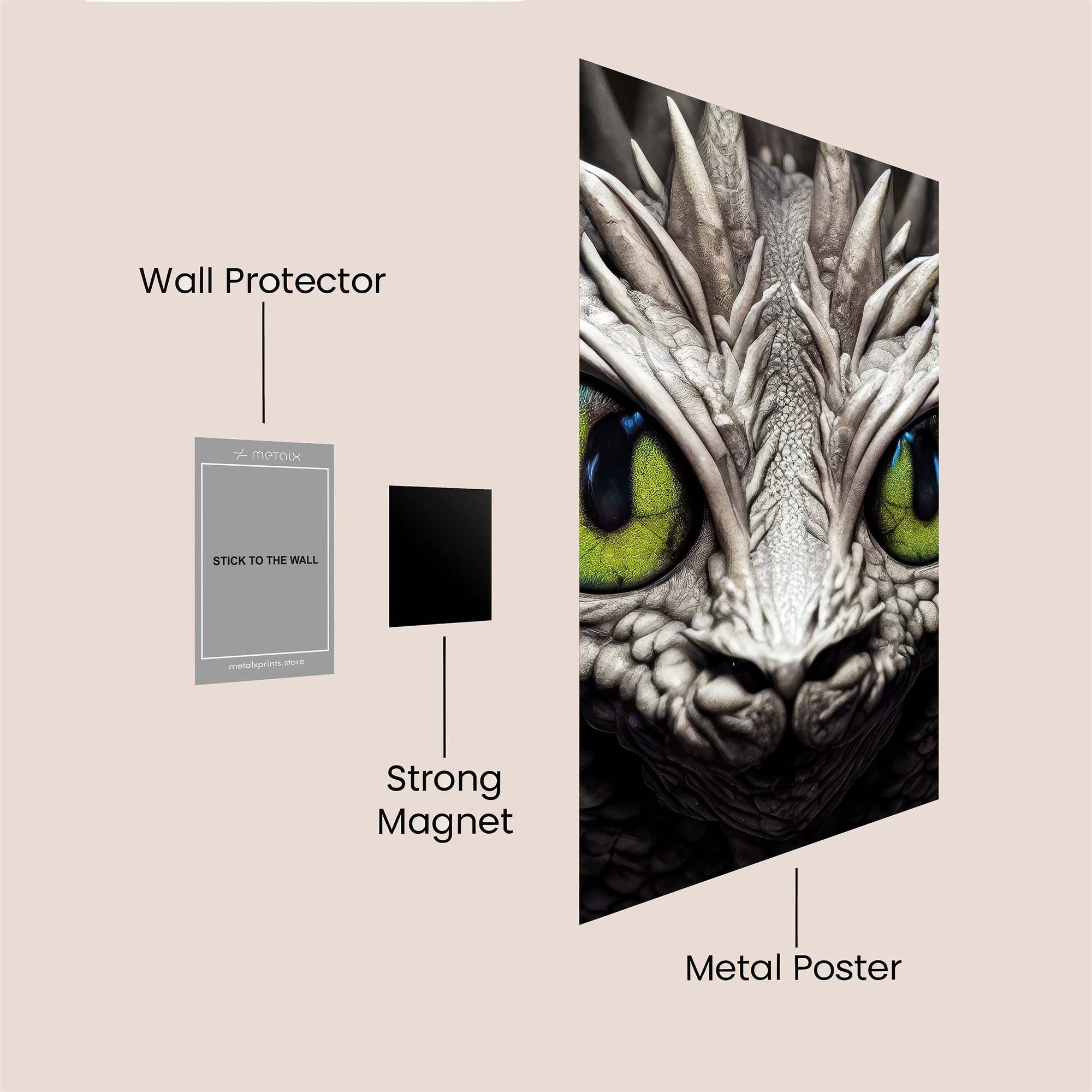 Dragon Gaze Safe Wall Magnetic / M