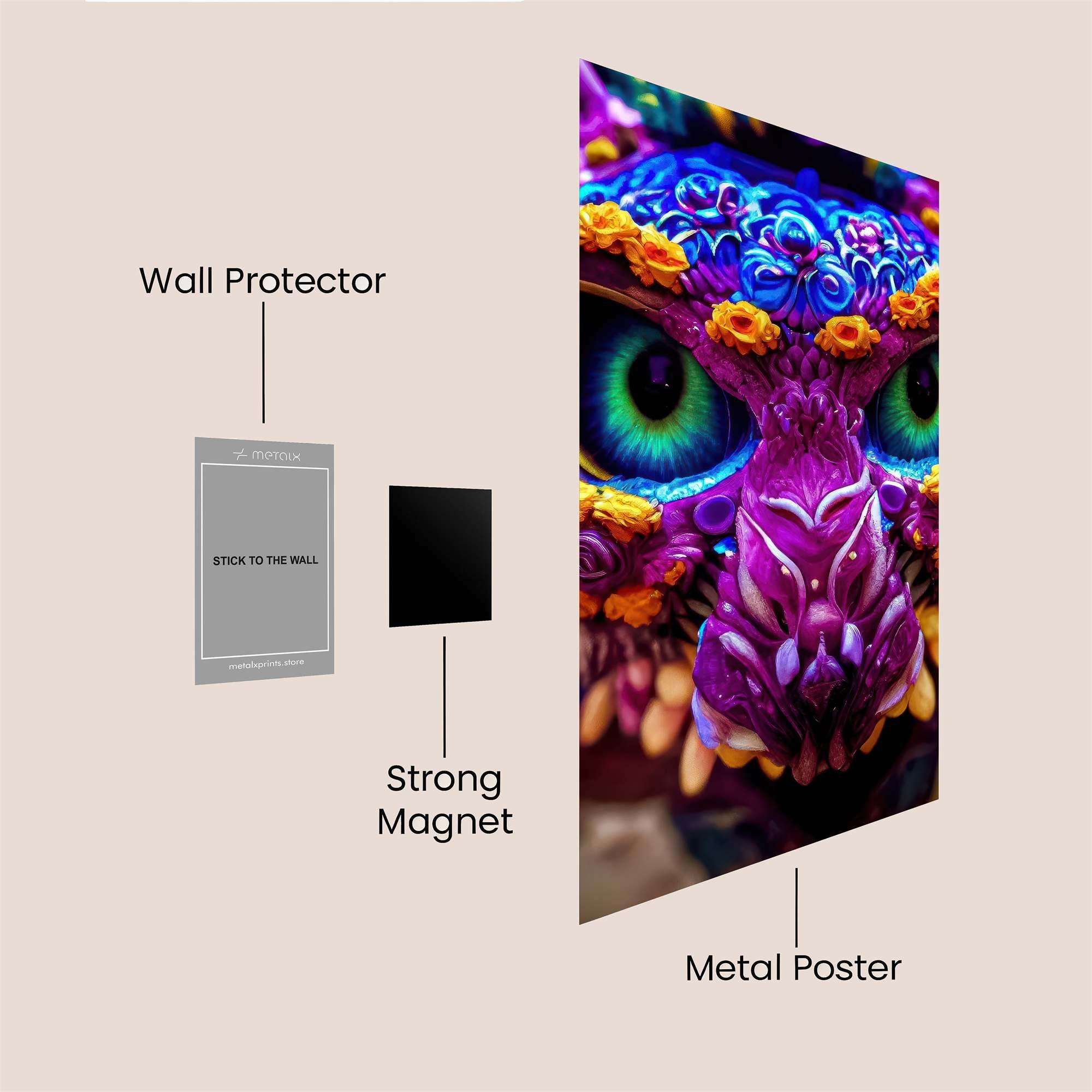 Dragon Whimsy Safe Wall Magnetic / M