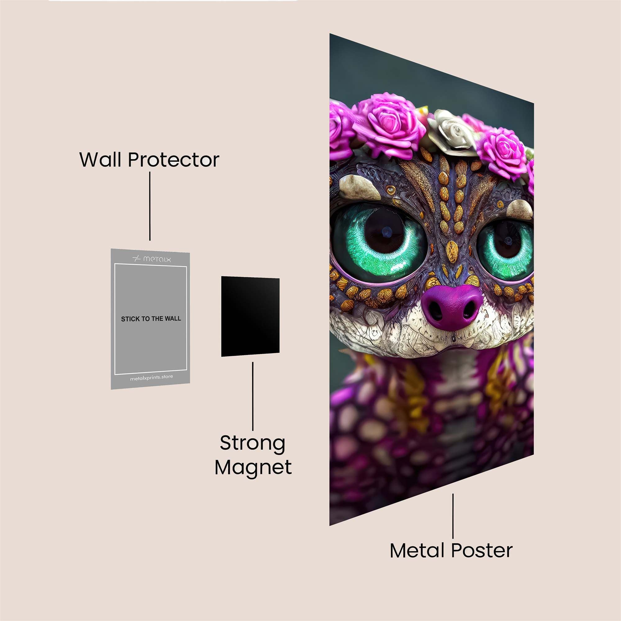 Dragon Whimsy Safe Wall Magnetic / M