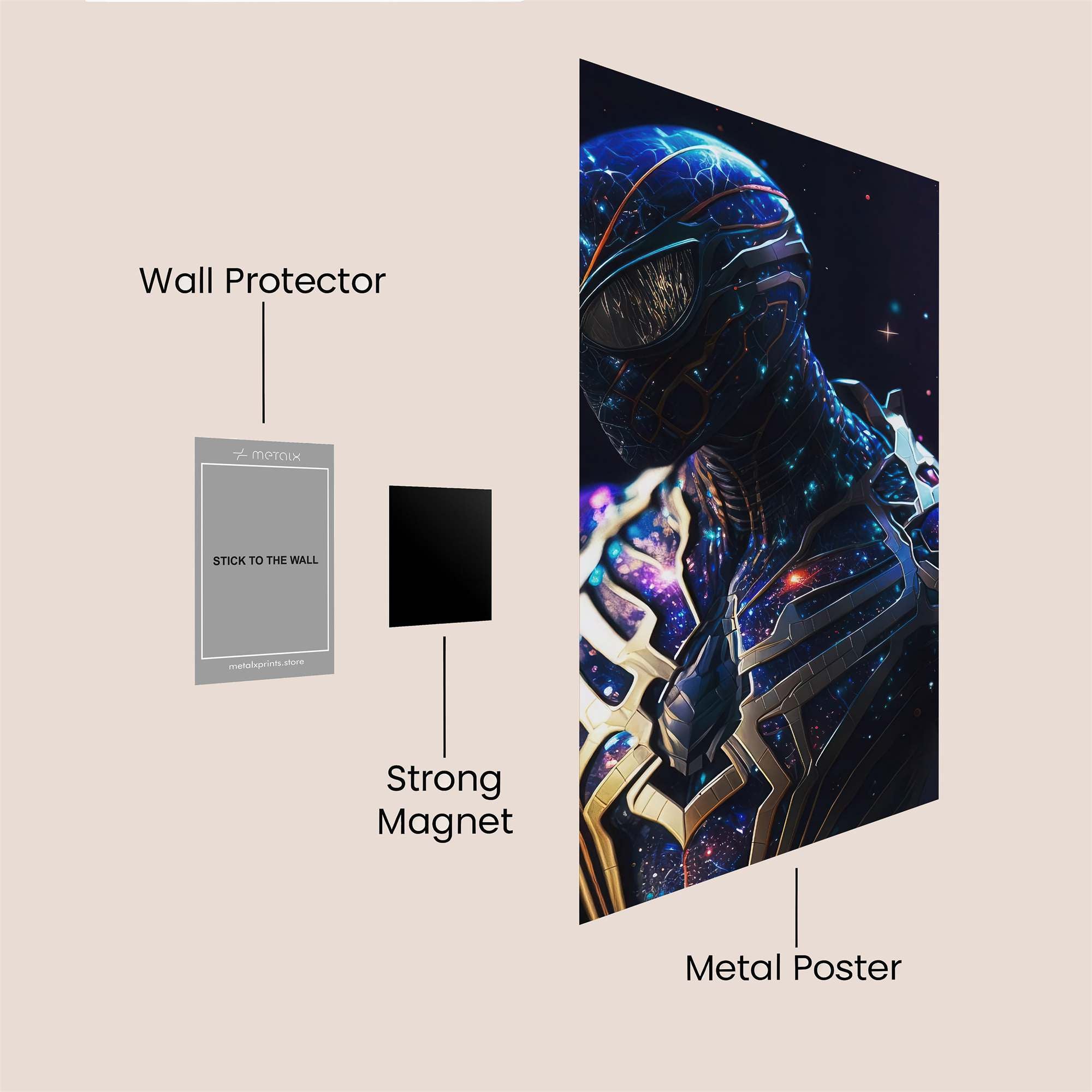 Cosmic Spider Safe Wall Magnetic / M