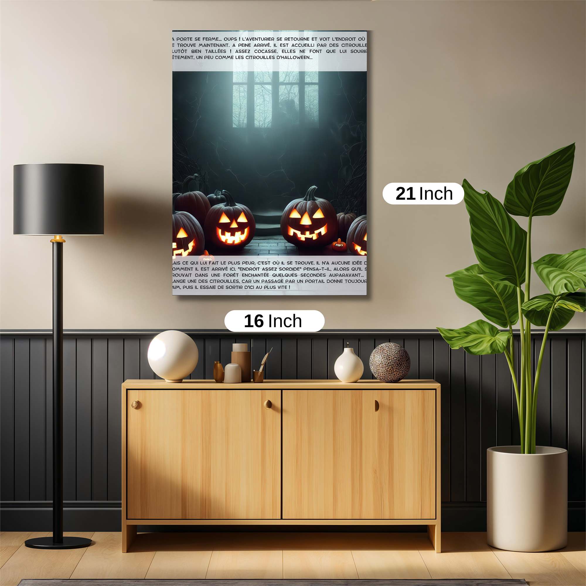 Pumpkin Whimsy Safe Wall Magnetic / M