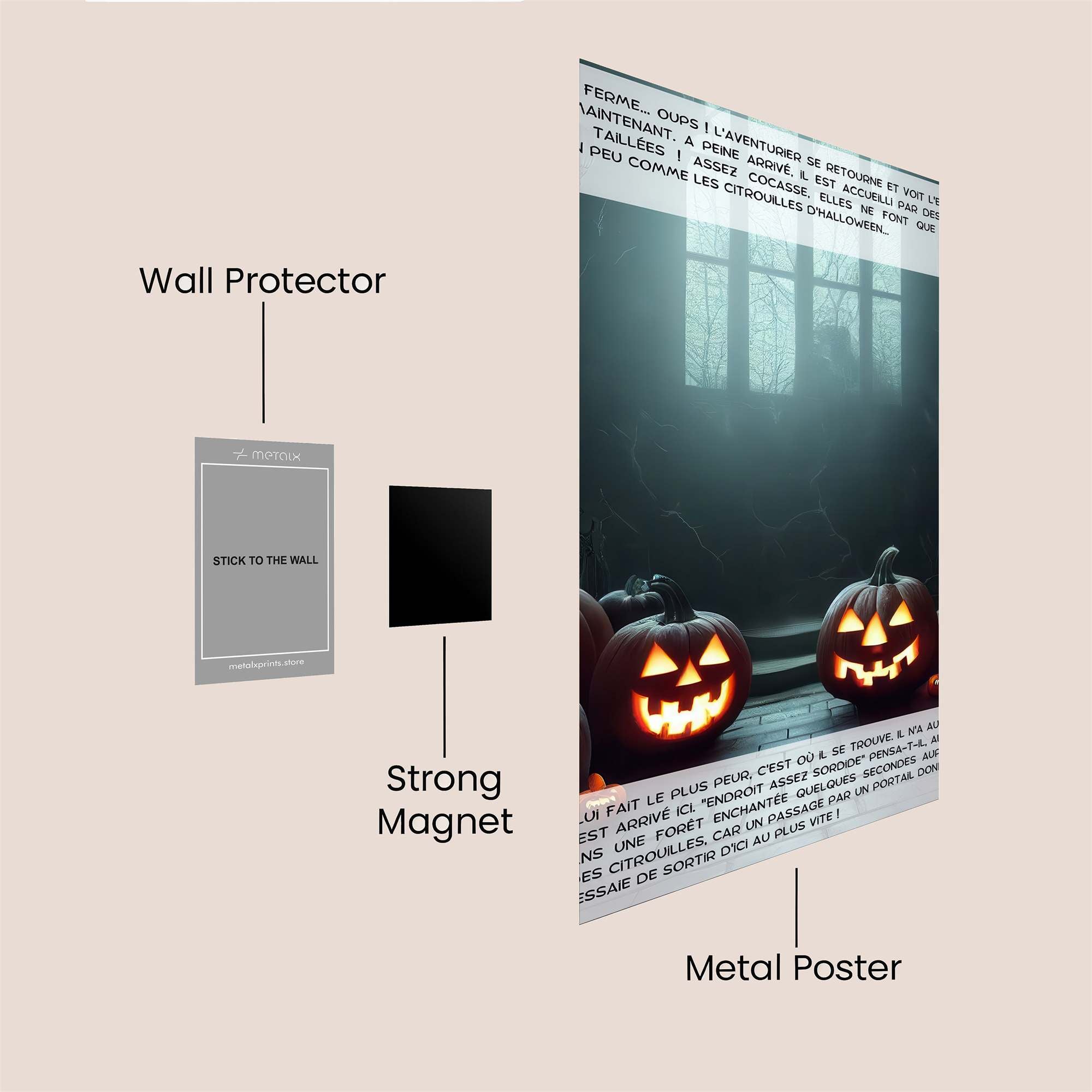 Pumpkin Whimsy Safe Wall Magnetic / M