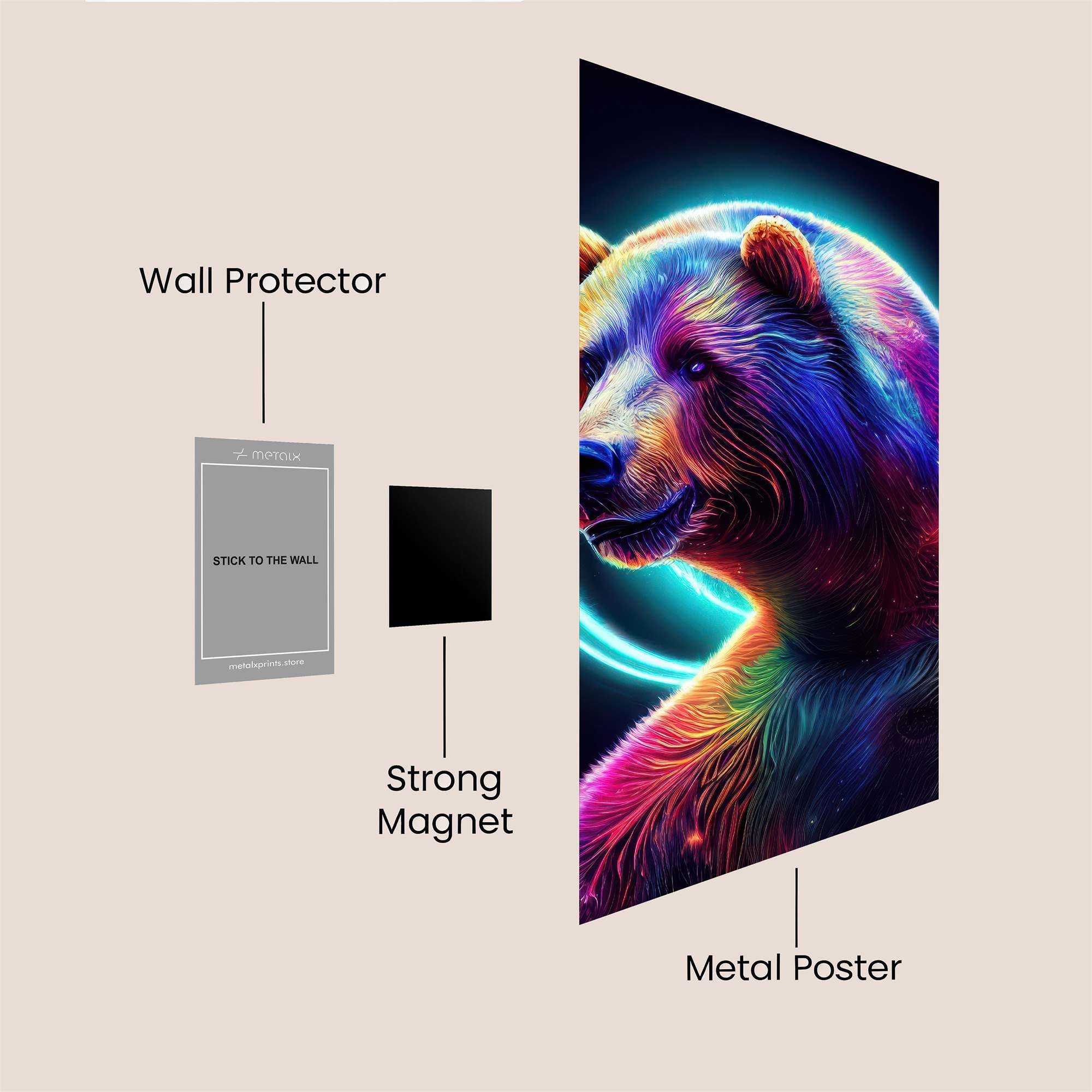 Cosmic Bear Safe Wall Magnetic / M