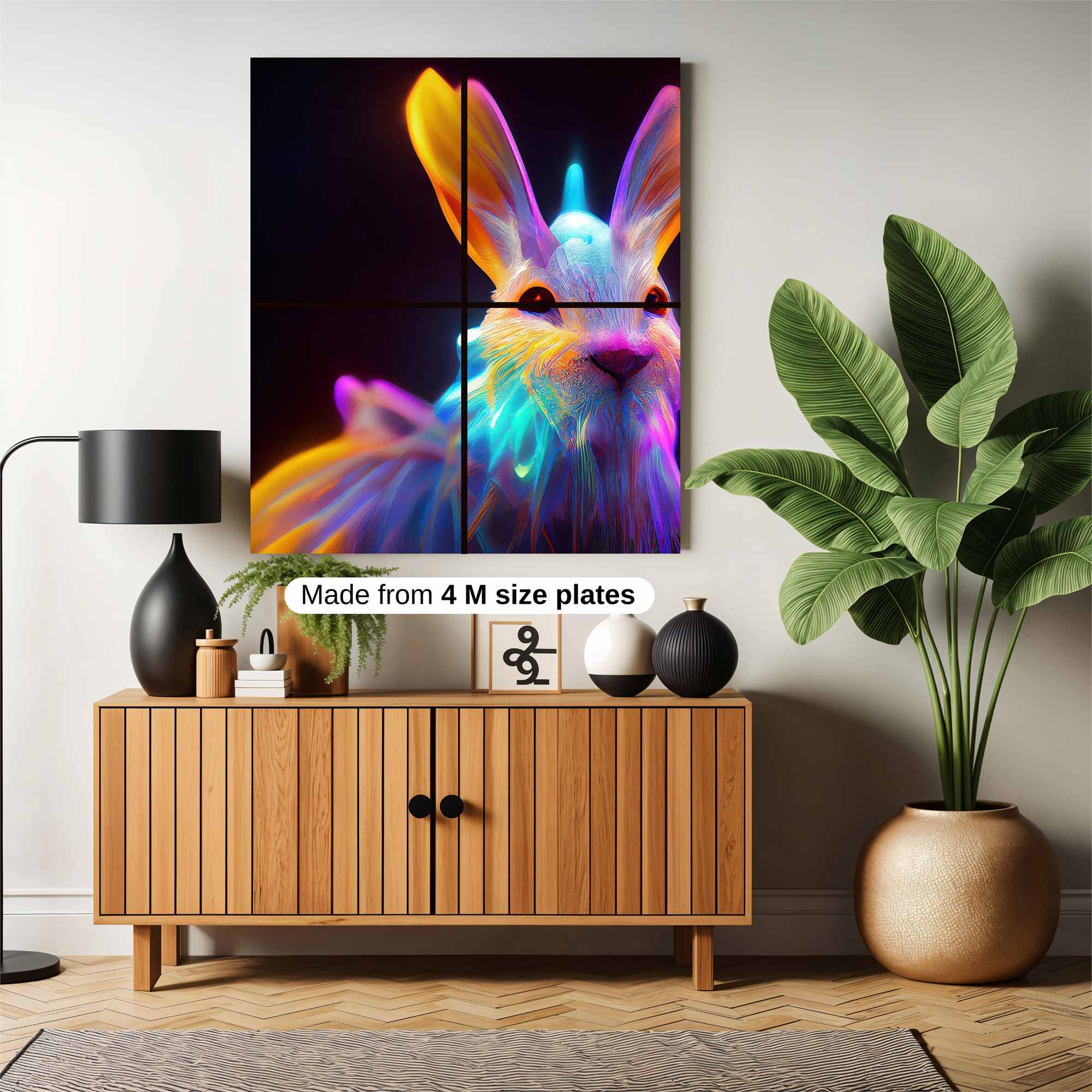 Neon Rabbit Safe Wall Magnetic / M