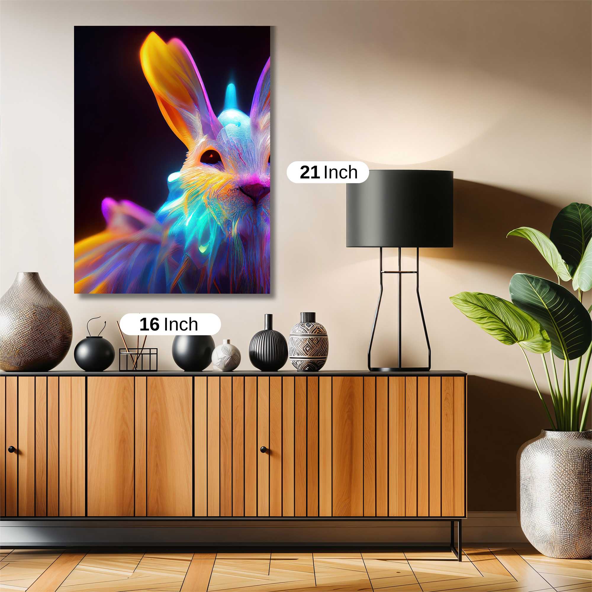 Neon Rabbit Safe Wall Magnetic / M