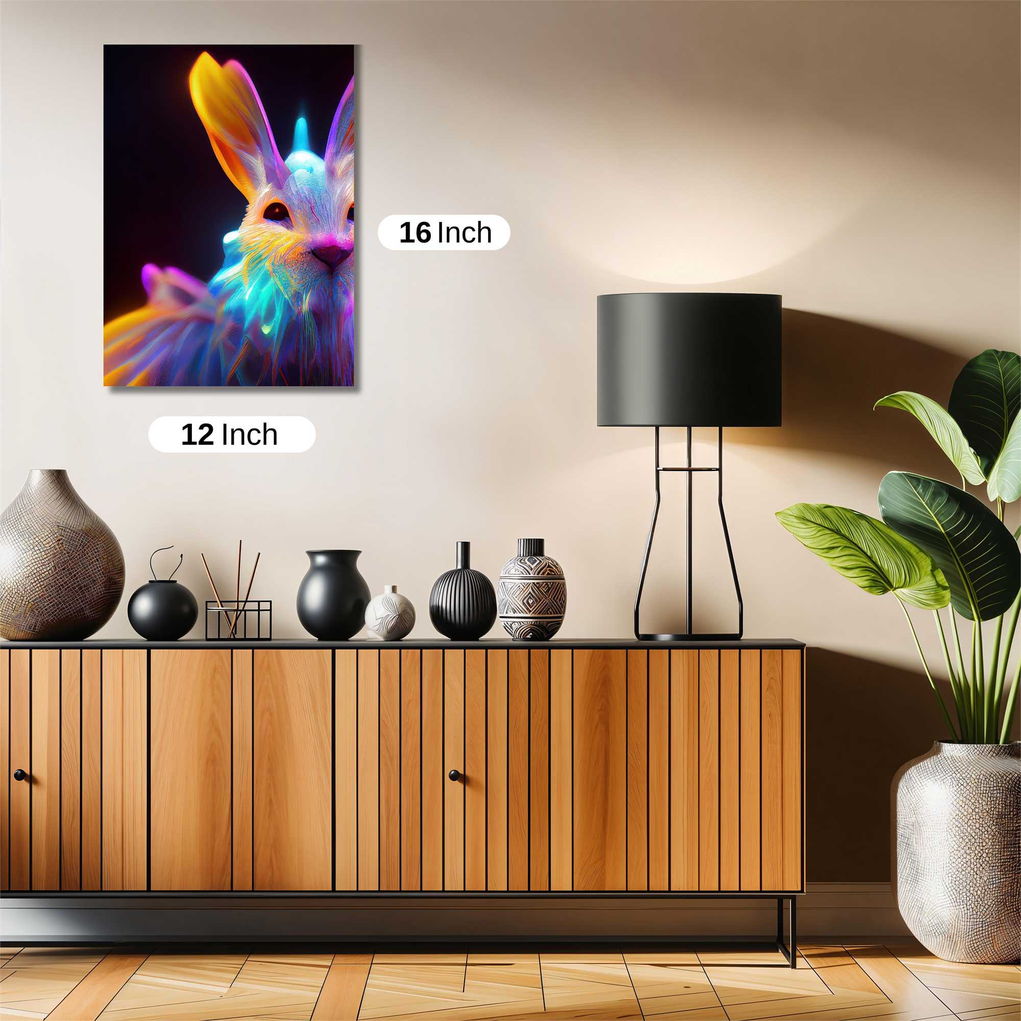 Neon Rabbit Safe Wall Magnetic / M
