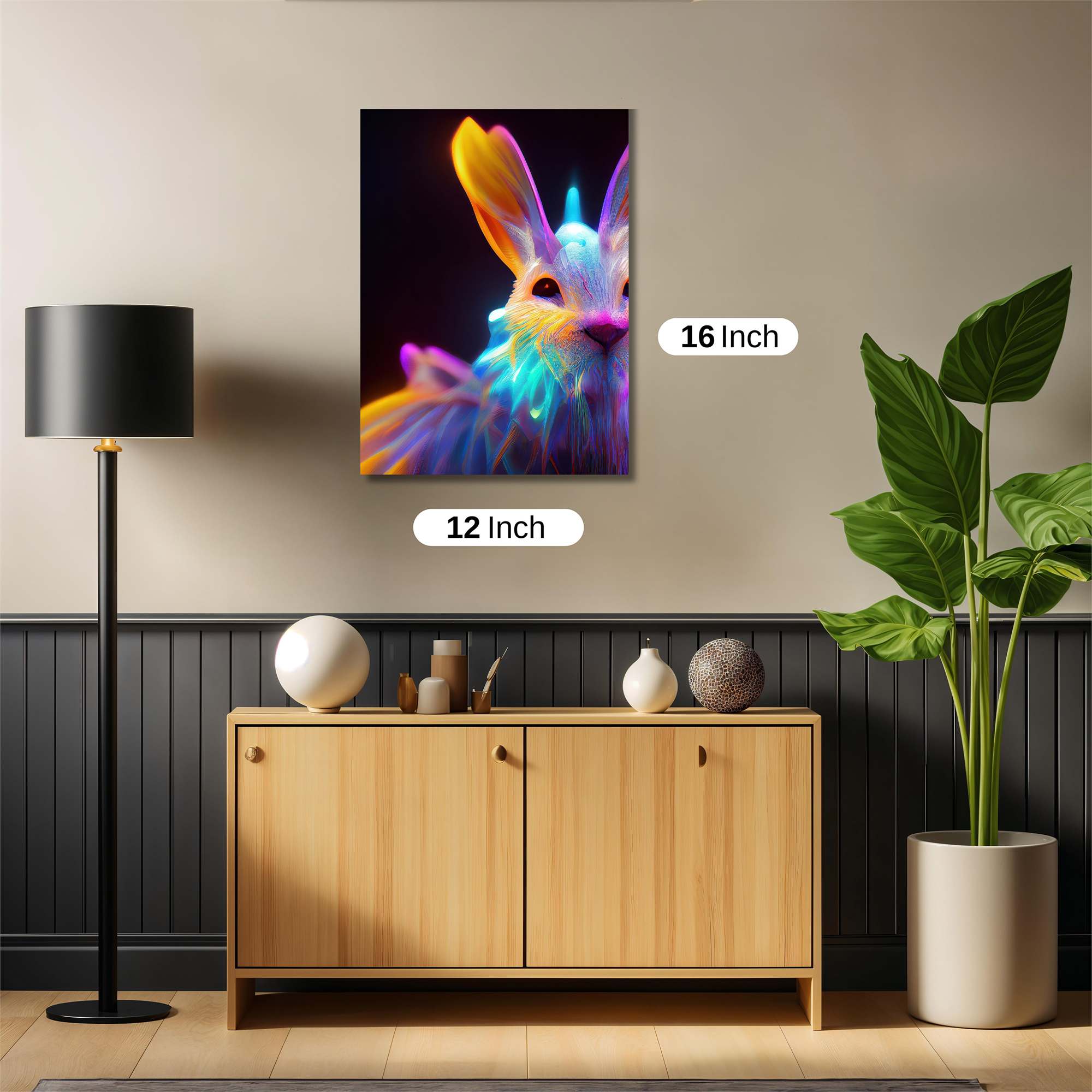 Neon Rabbit Safe Wall Magnetic / M