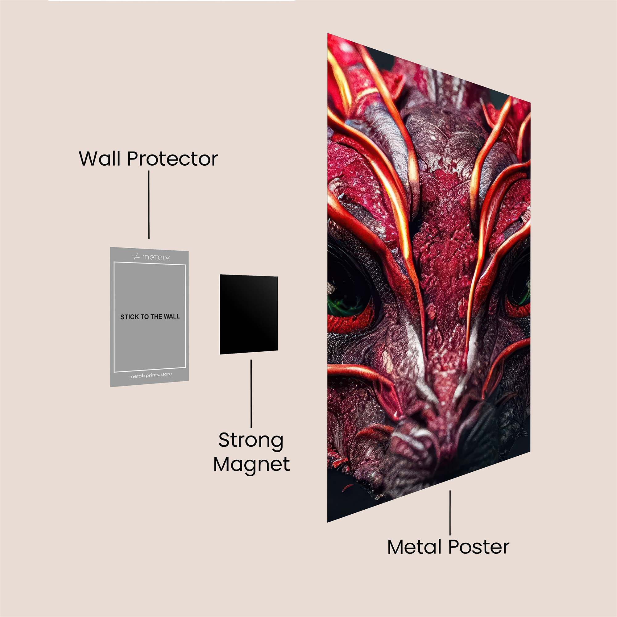 Dragon Fierce Safe Wall Magnetic / M