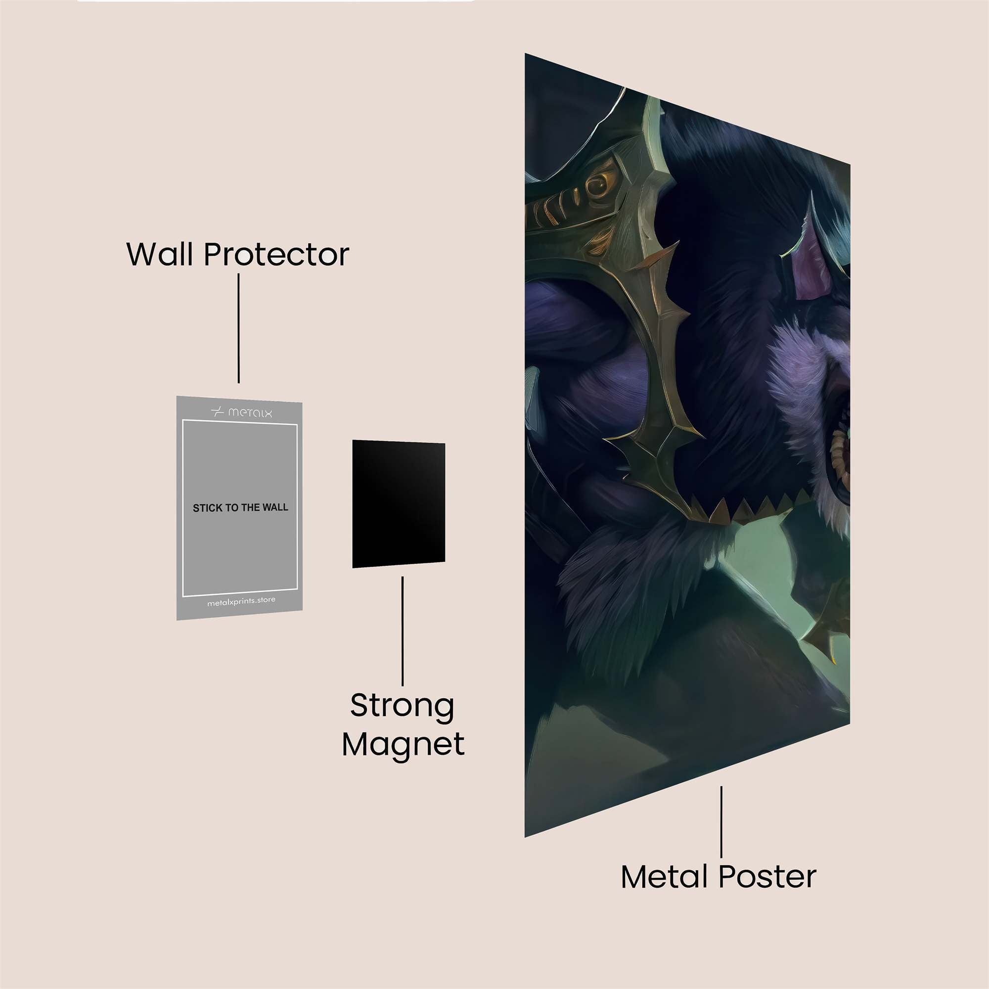 Nightmare Wolf Safe Wall Magnetic / M