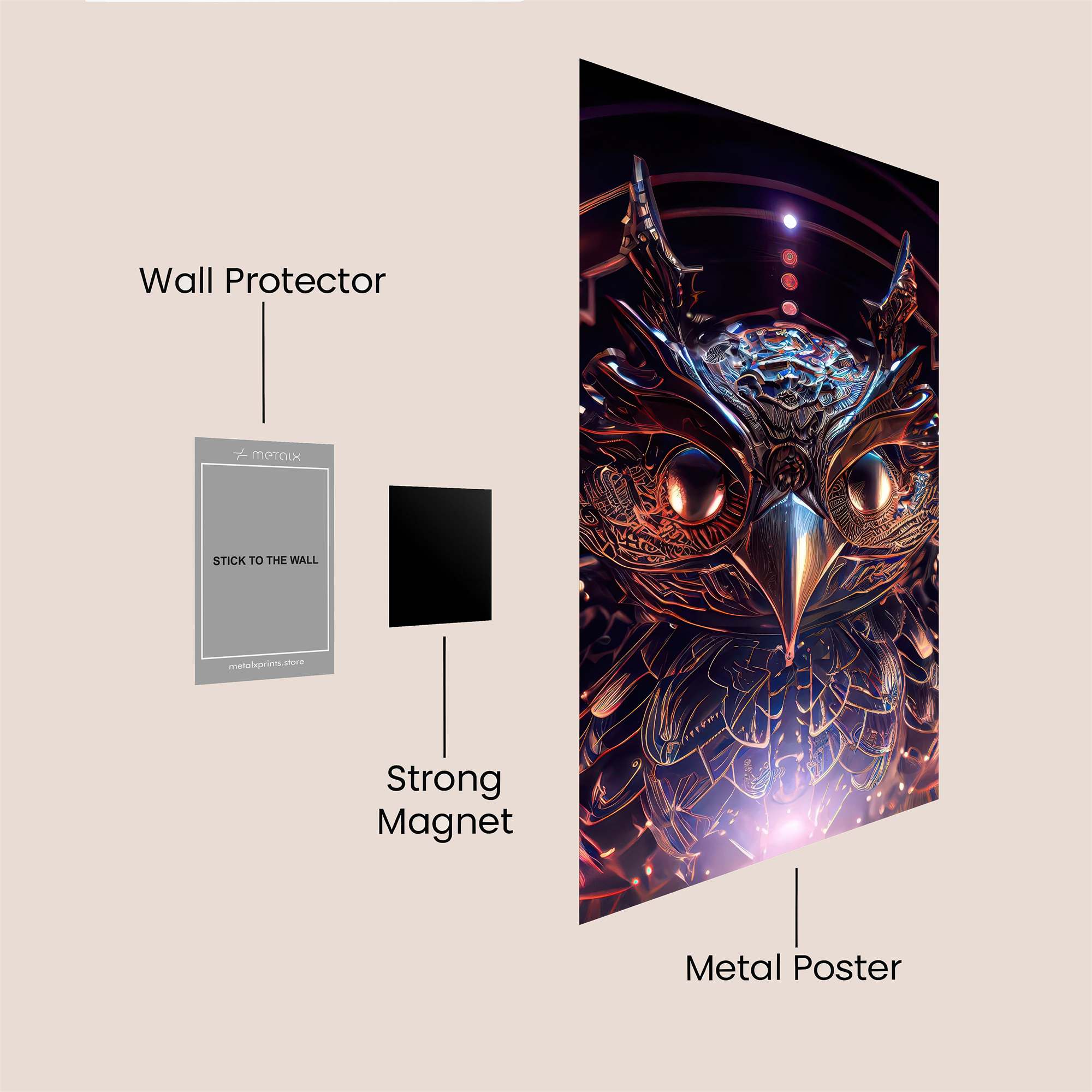 Owl Enigma Safe Wall Magnetic / M