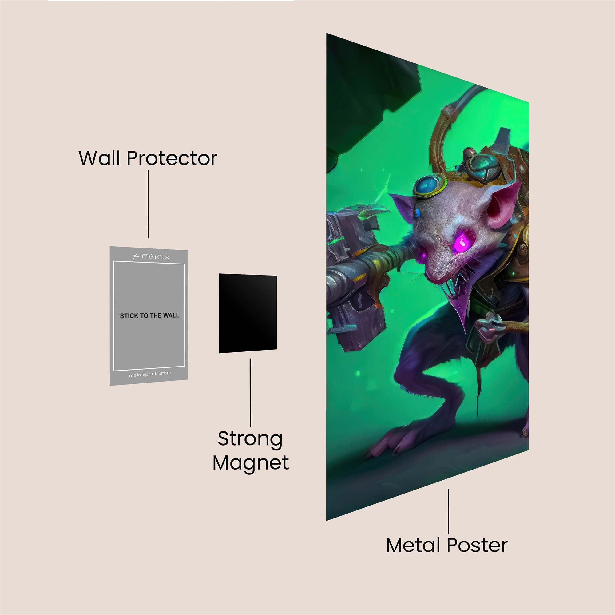 Rattus Cyberpunk Safe Wall Magnetic / M
