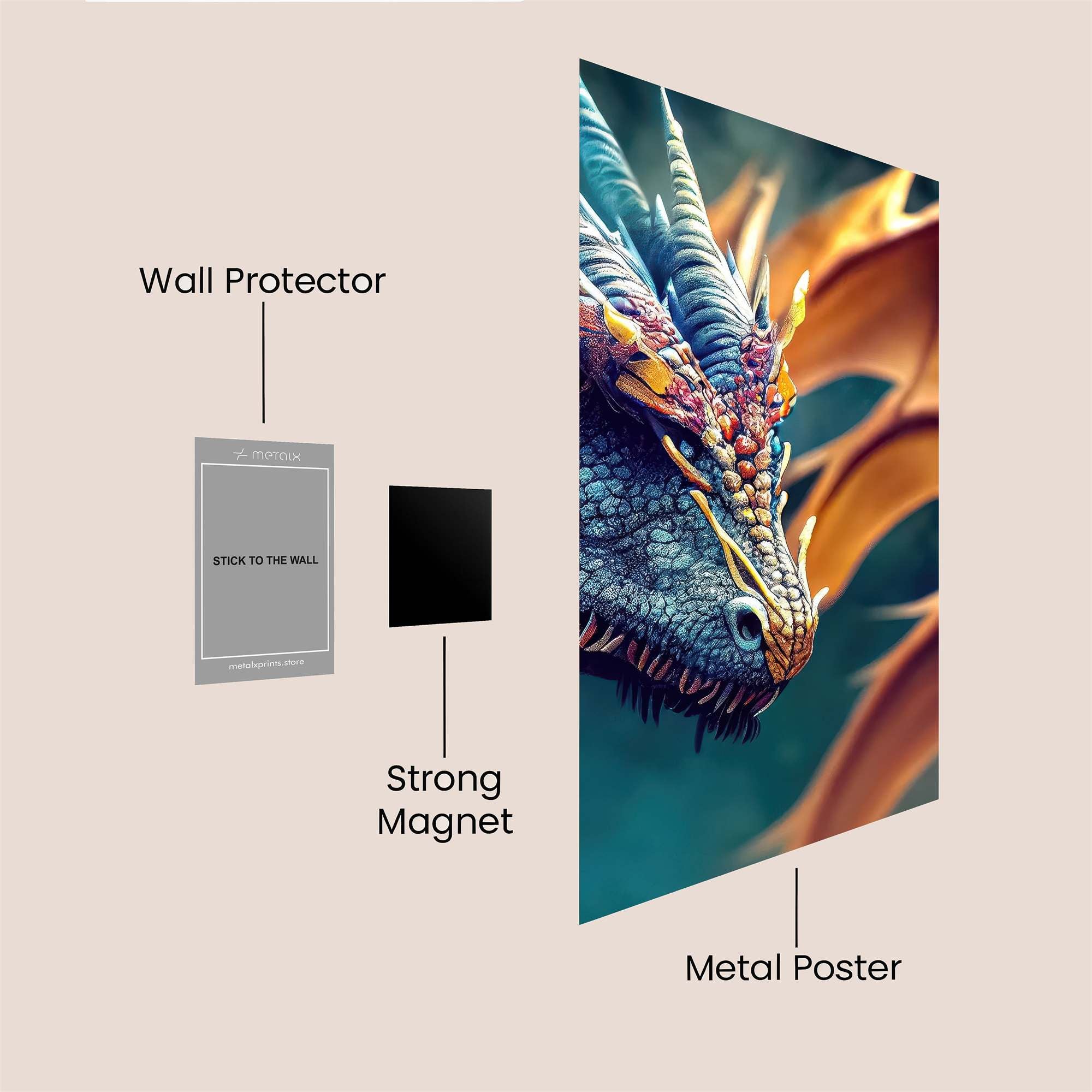 Dragon Majesty Safe Wall Magnetic / M