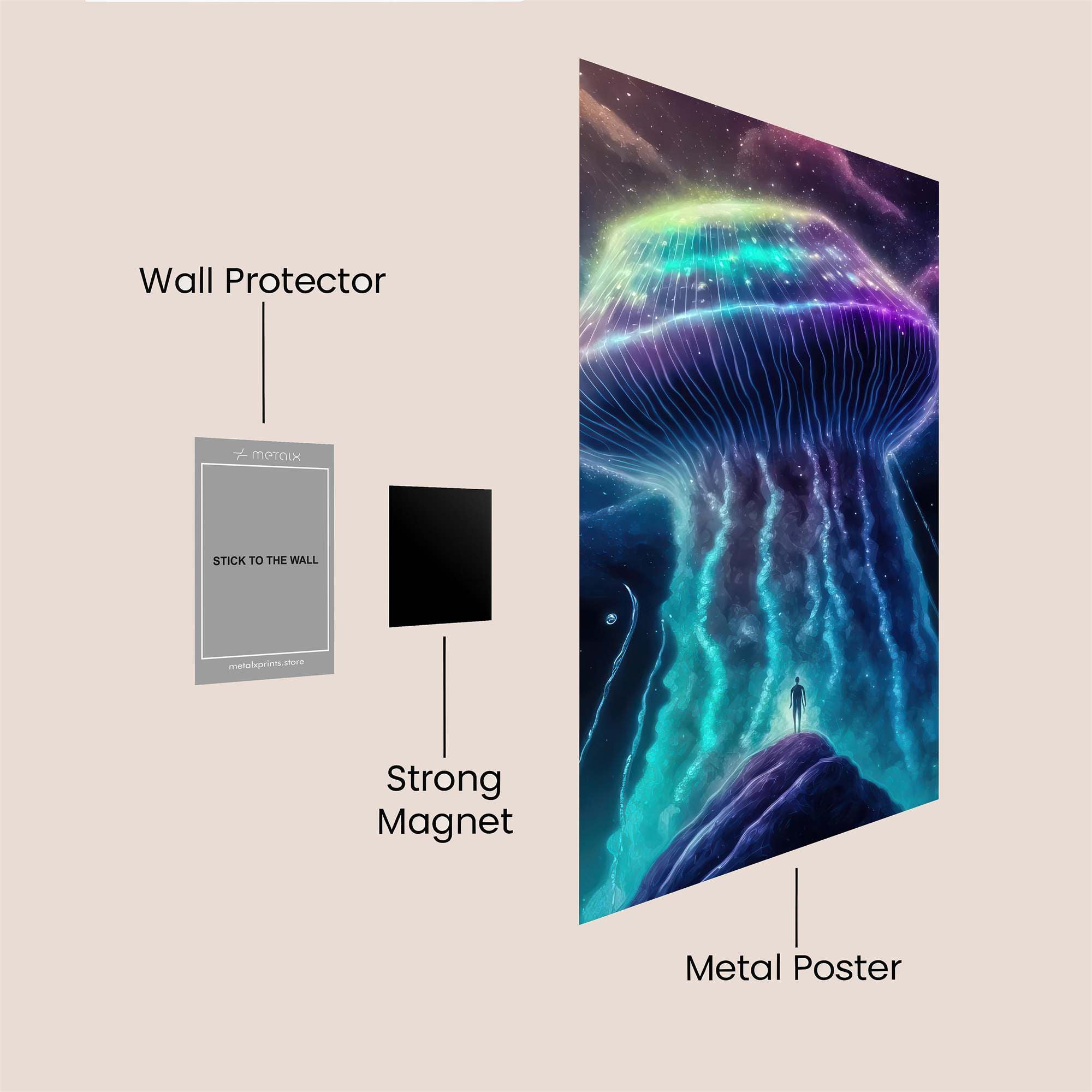 Cosmic Jellyfish Safe Wall Magnetic / M