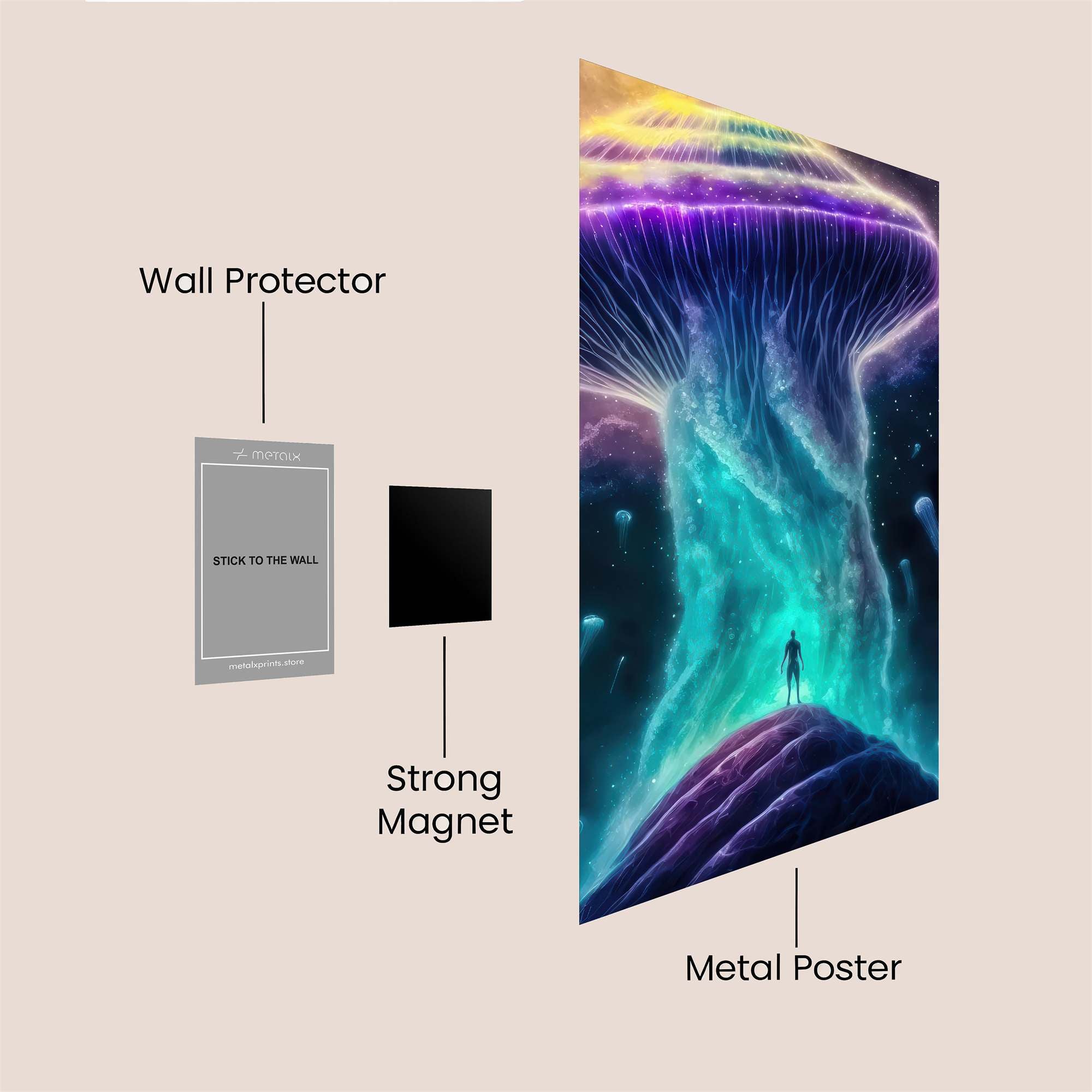 Mushroom Dream Safe Wall Magnetic / M