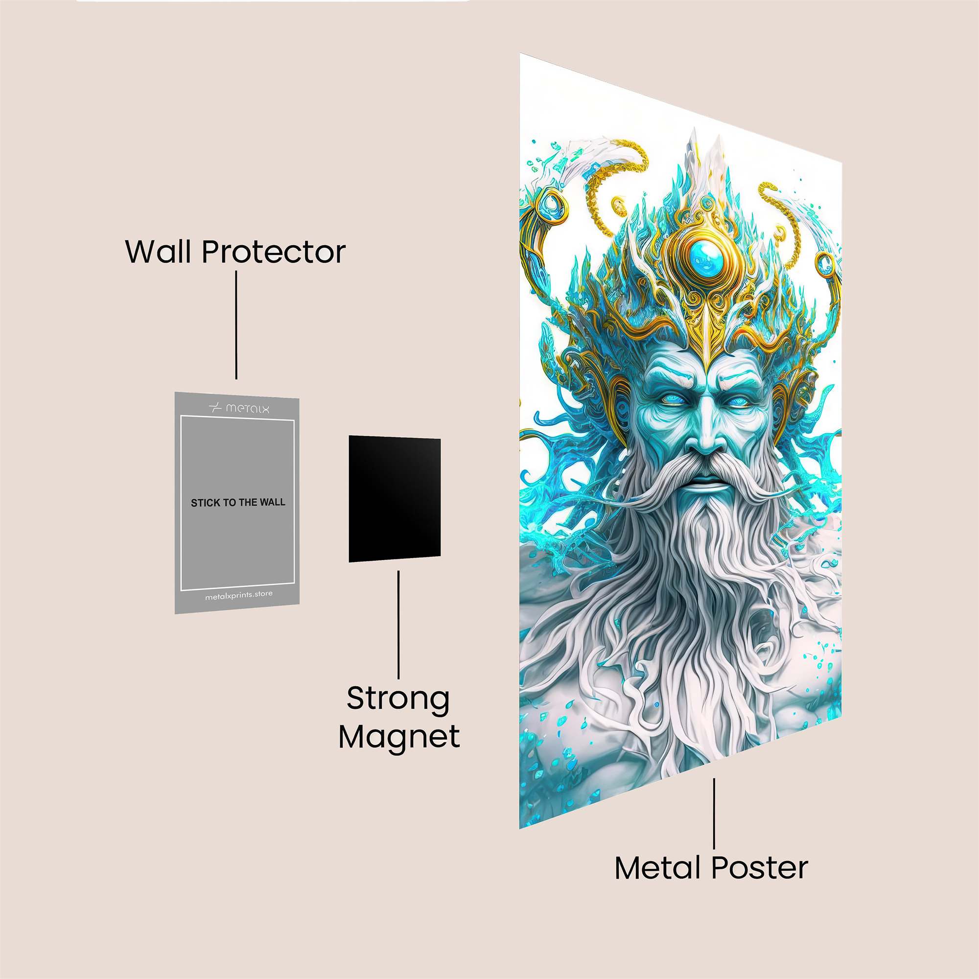 Poseidon Serene Safe Wall Magnetic / M