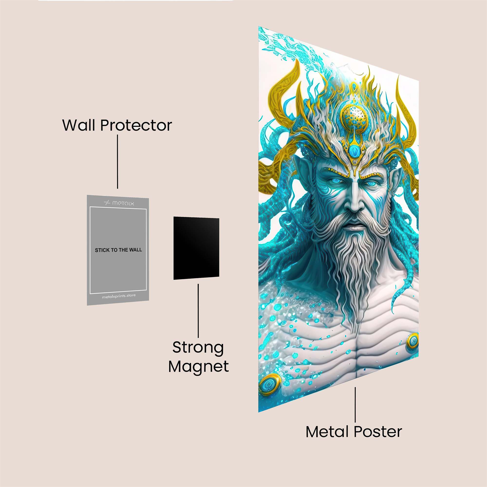 Poseidon Majestic Safe Wall Magnetic / M