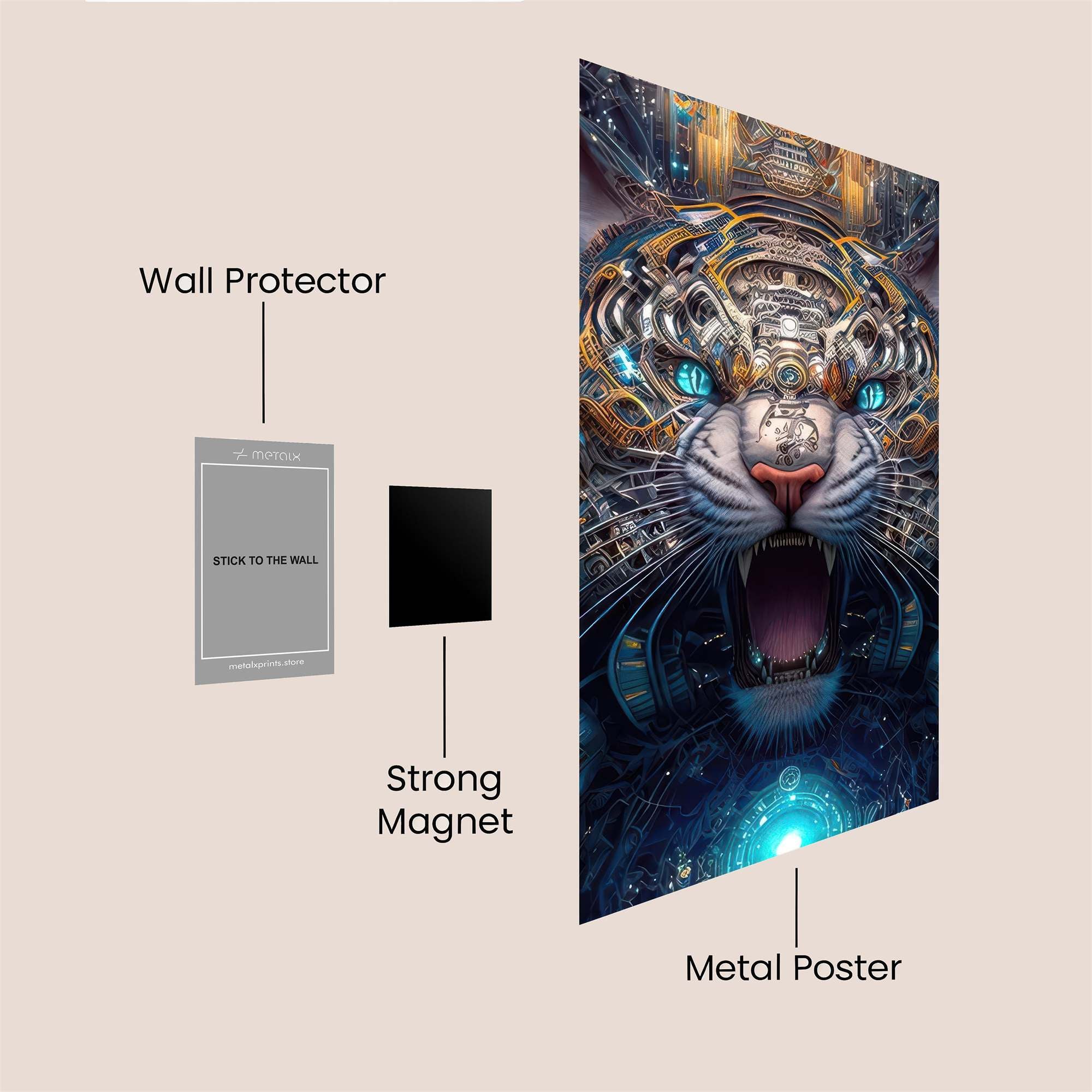 Tiger Enigma Safe Wall Magnetic / M