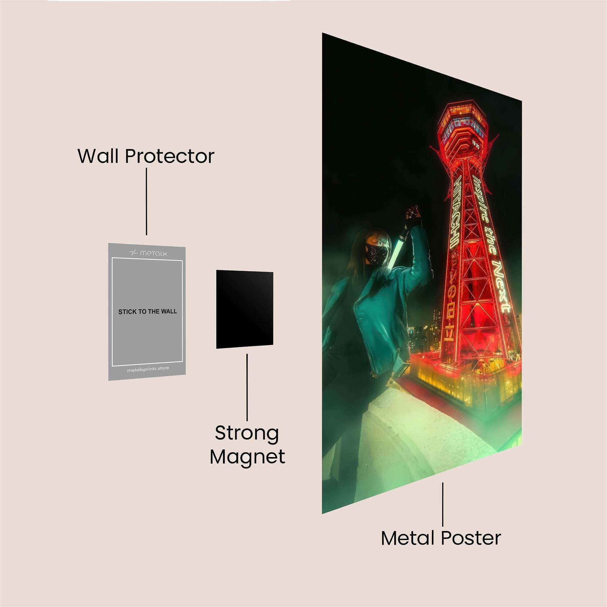 Neon Dreams Safe Wall Magnetic / M