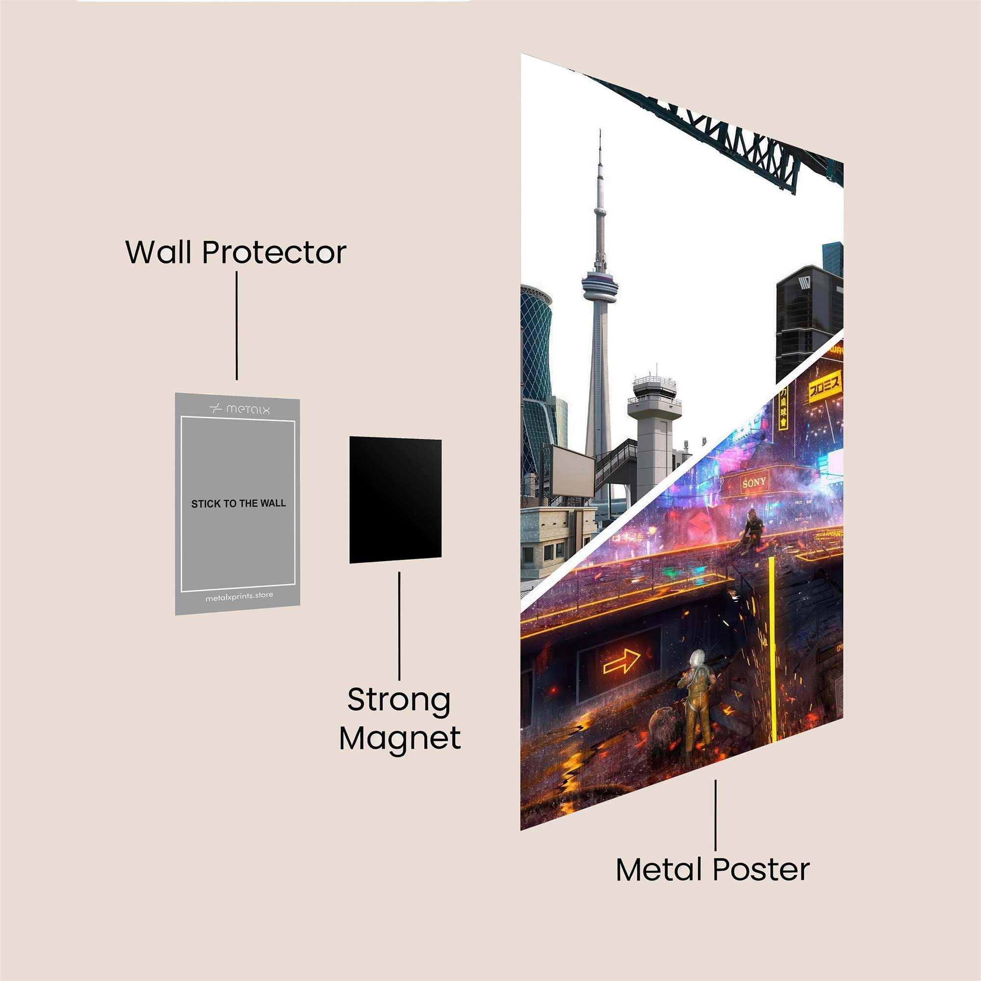 Cityscape Transition Safe Wall Magnetic / M