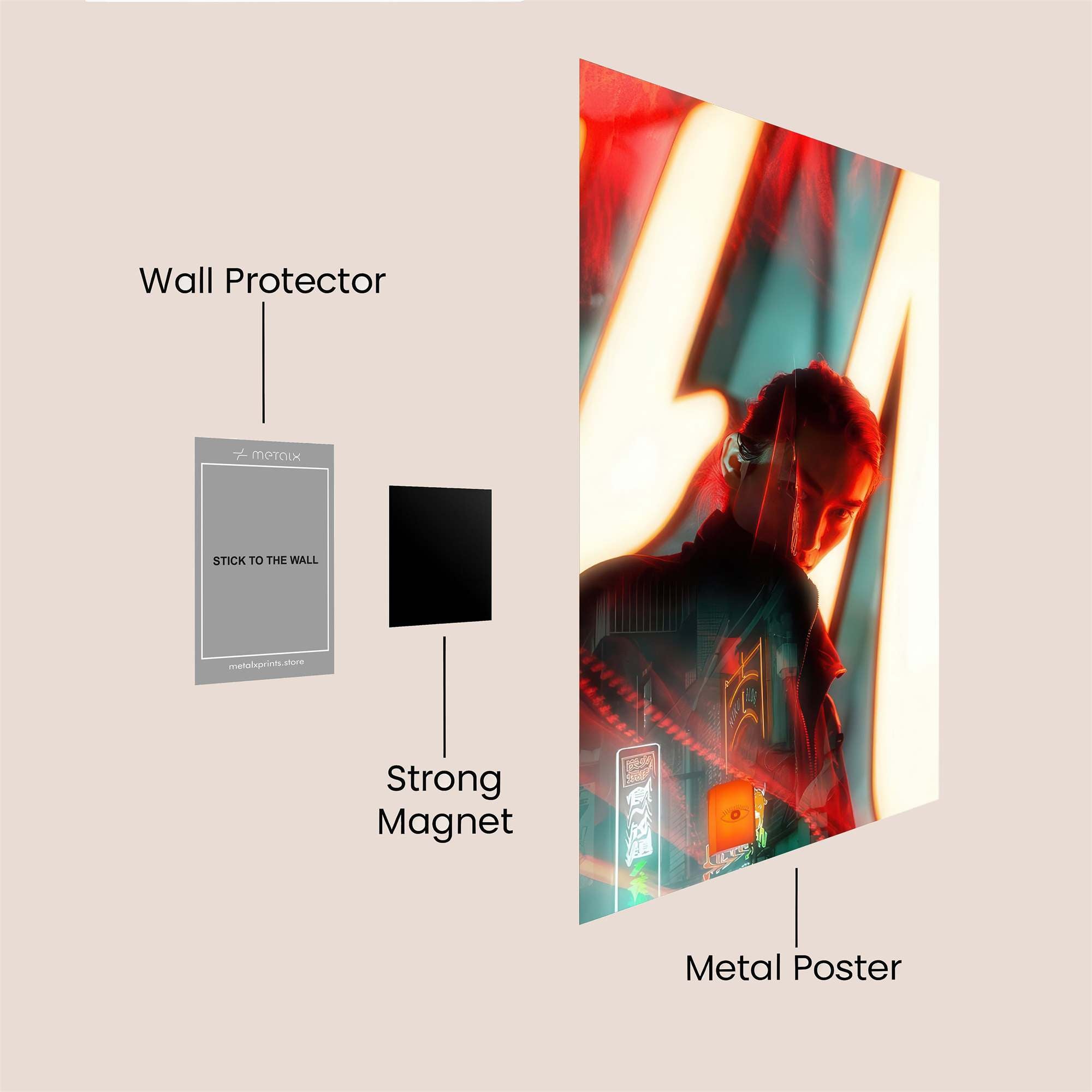 Neon Mystery Safe Wall Magnetic / M