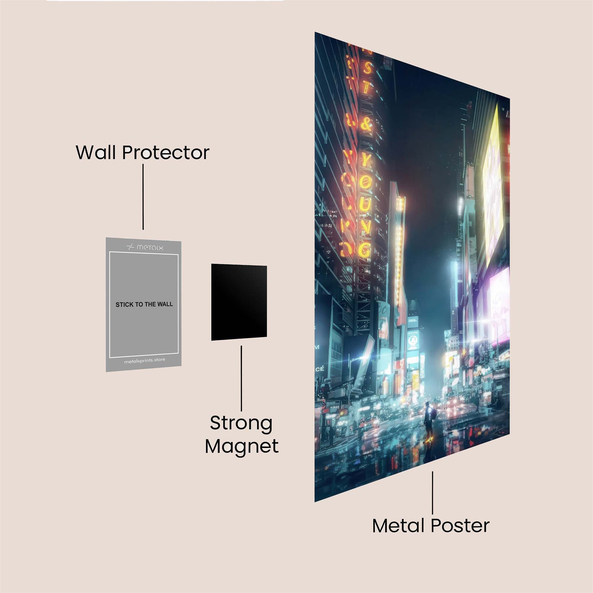 Neon Reverie Safe Wall Magnetic / M