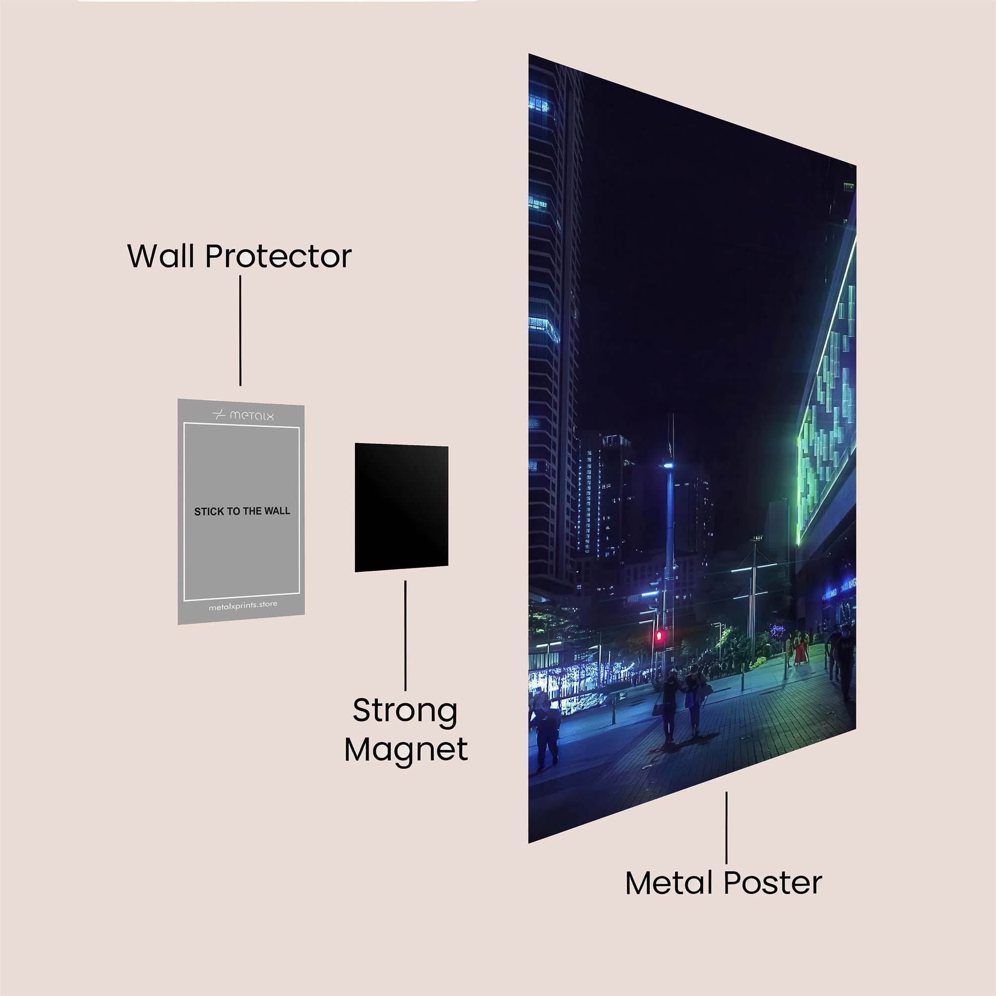 Neon Serenity Safe Wall Magnetic / M