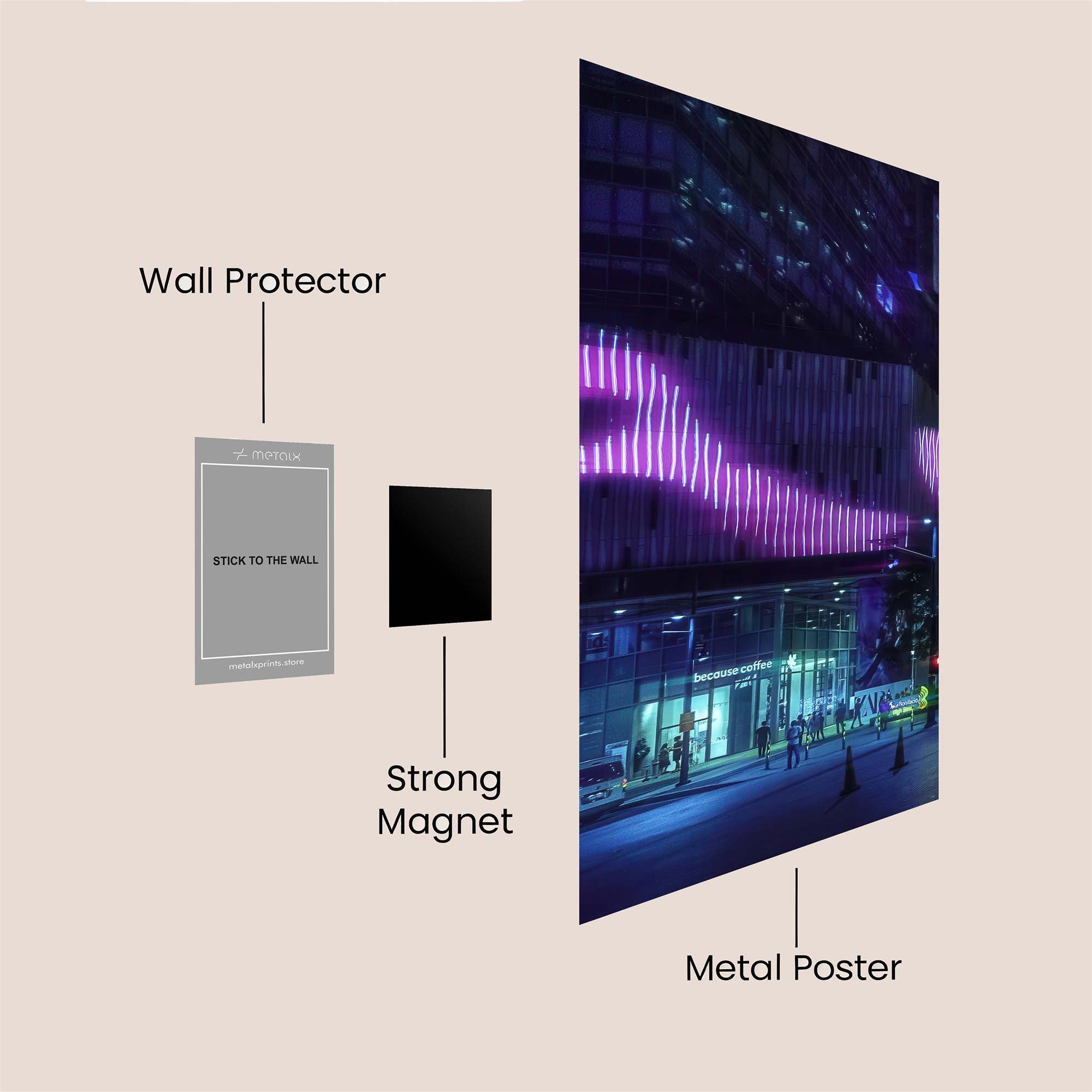 Neon Serenity Safe Wall Magnetic / M