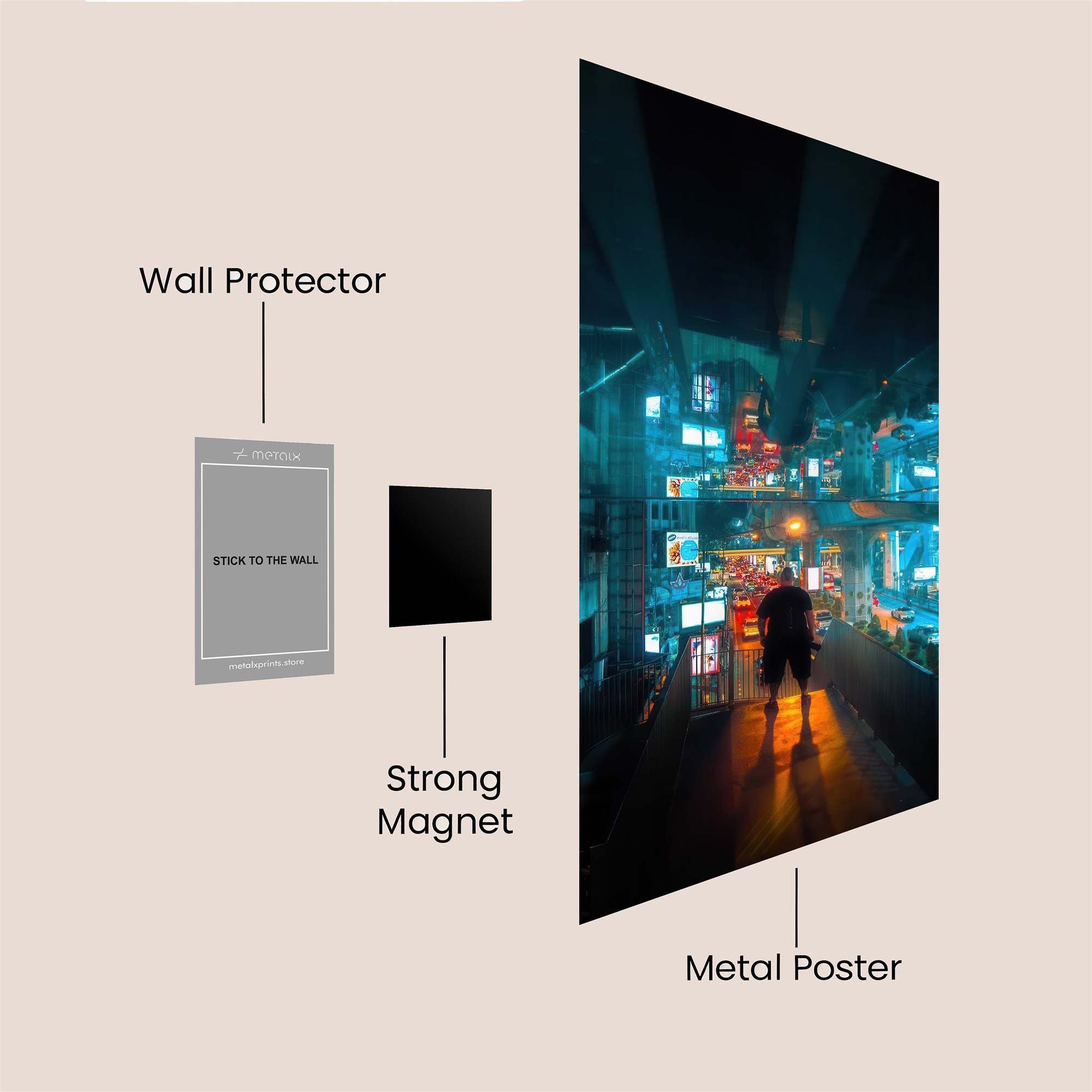 Neon Voyage Safe Wall Magnetic / M