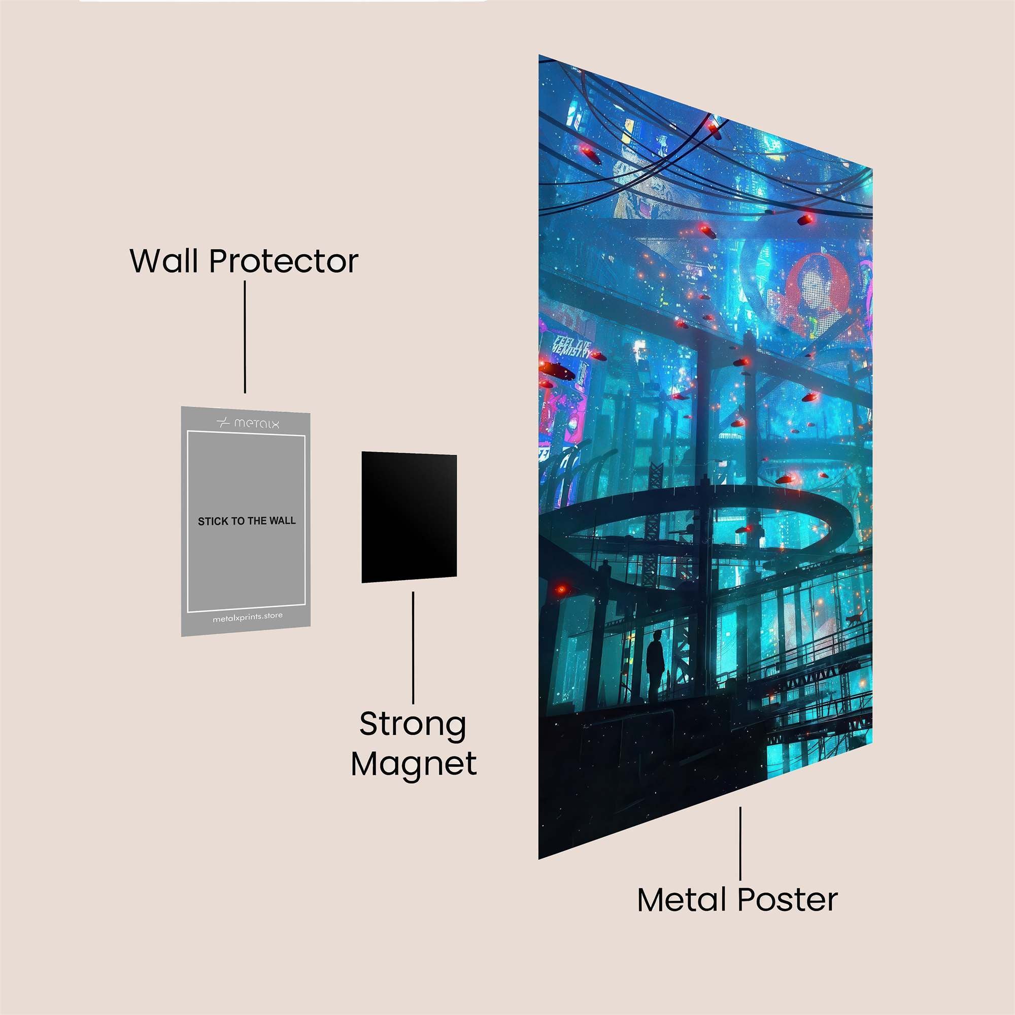 Neon Reverie Safe Wall Magnetic / M