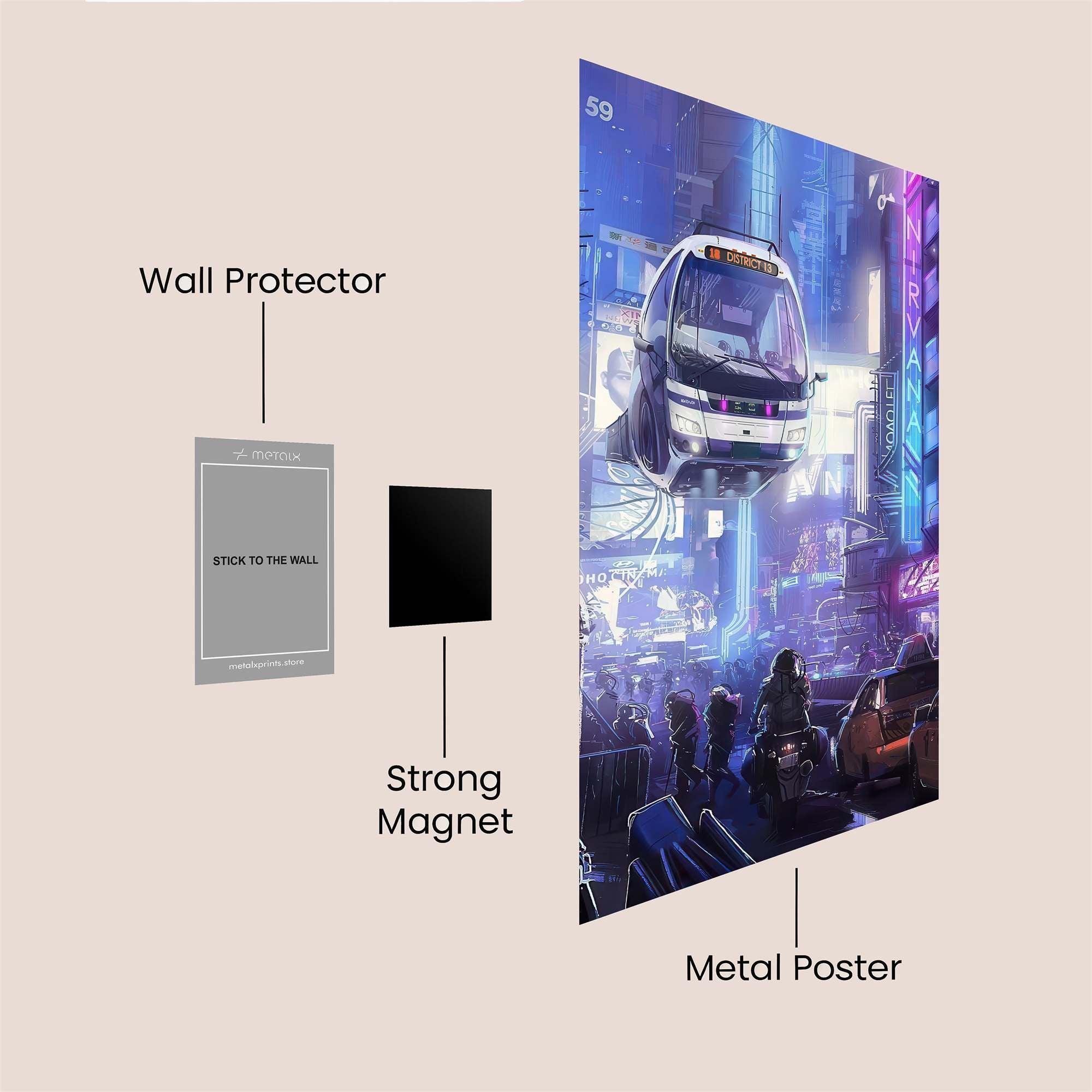 Futuristic Enigma Safe Wall Magnetic / M