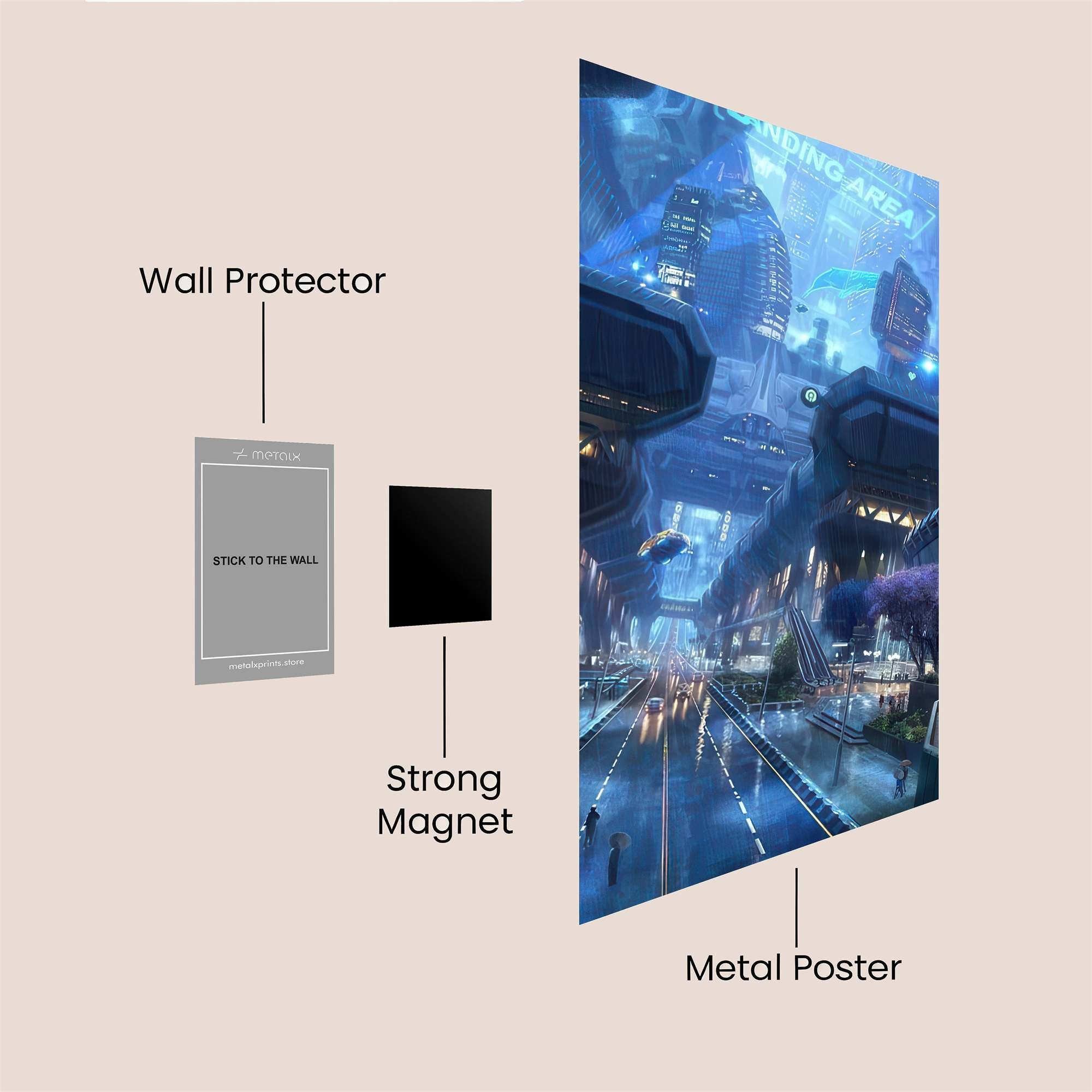 Futuristic Enigma Safe Wall Magnetic / M