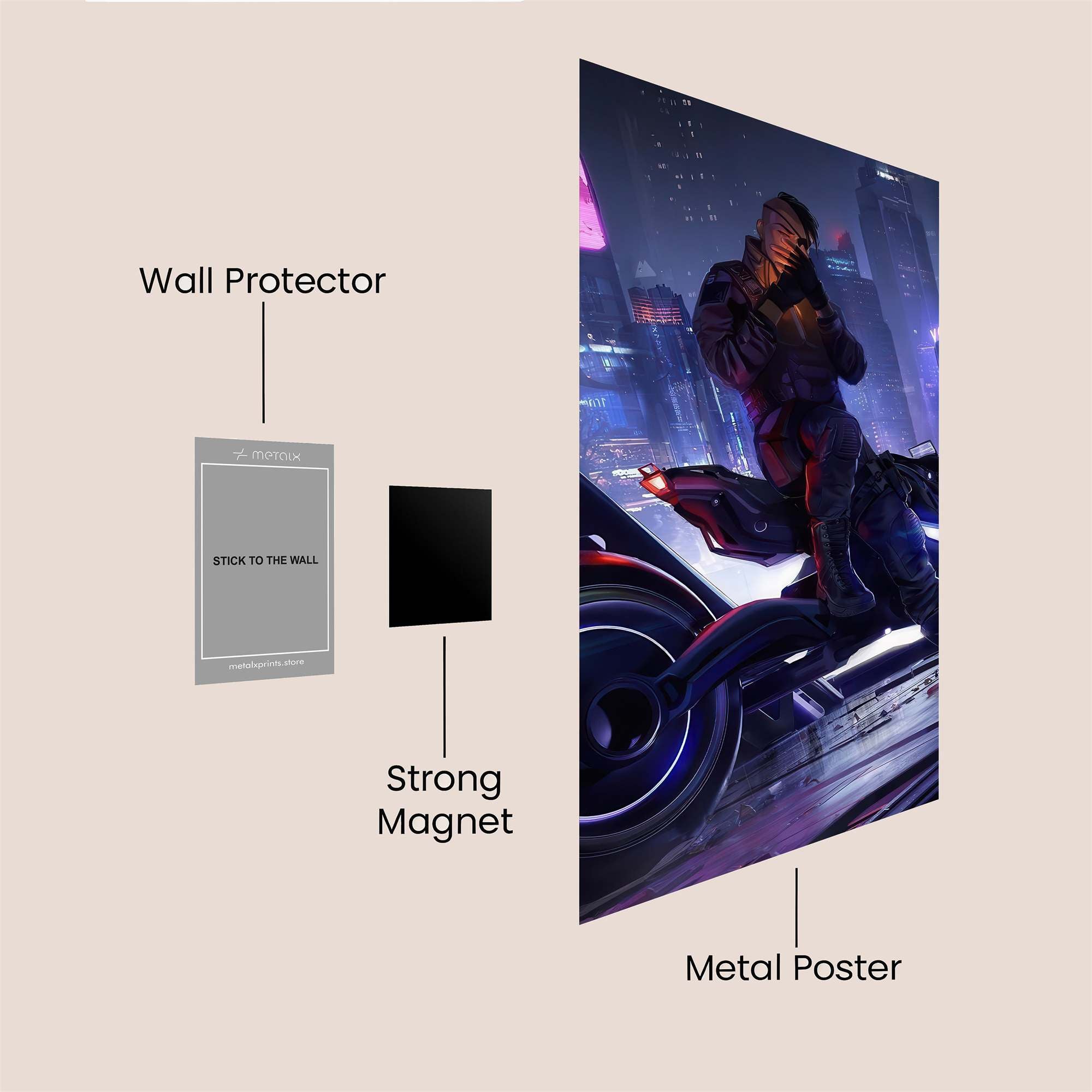 Neon Solitude Safe Wall Magnetic / M