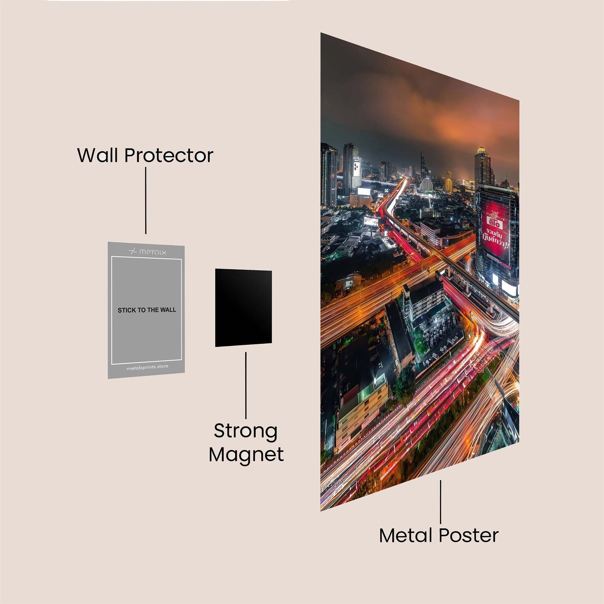 Bangkok Vibrance Safe Wall Magnetic / M
