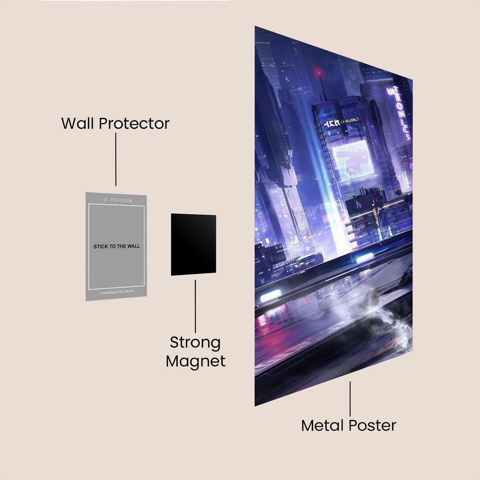 Neon Serenity Safe Wall Magnetic / M
