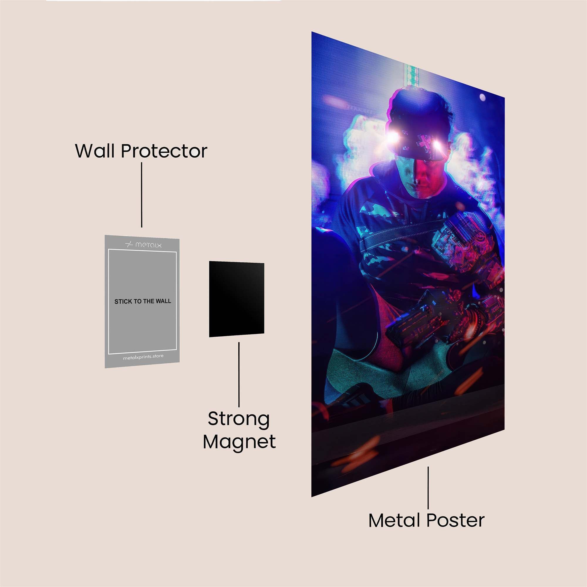 Cyberpunk Glow Safe Wall Magnetic / M