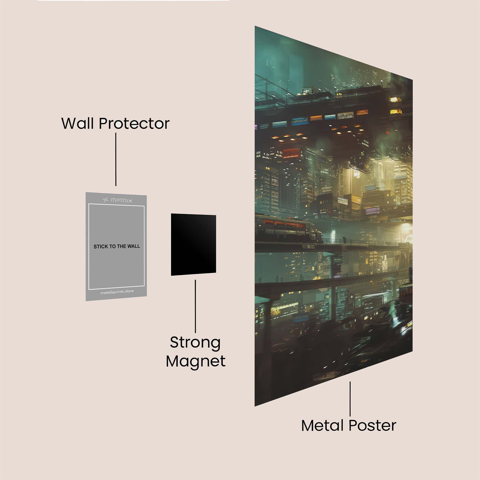 Neon Reverie Safe Wall Magnetic / M