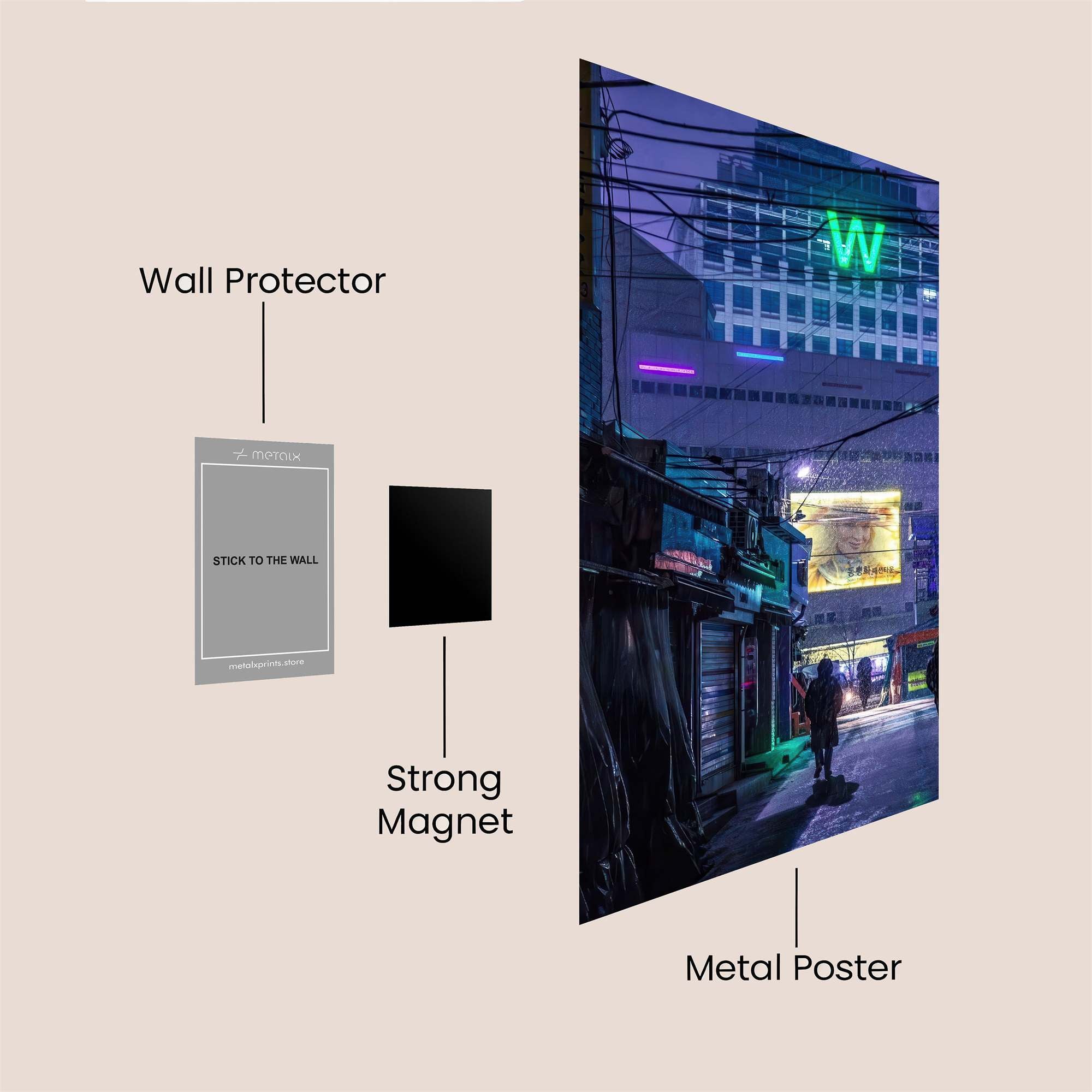 Neon Serenity Safe Wall Magnetic / M