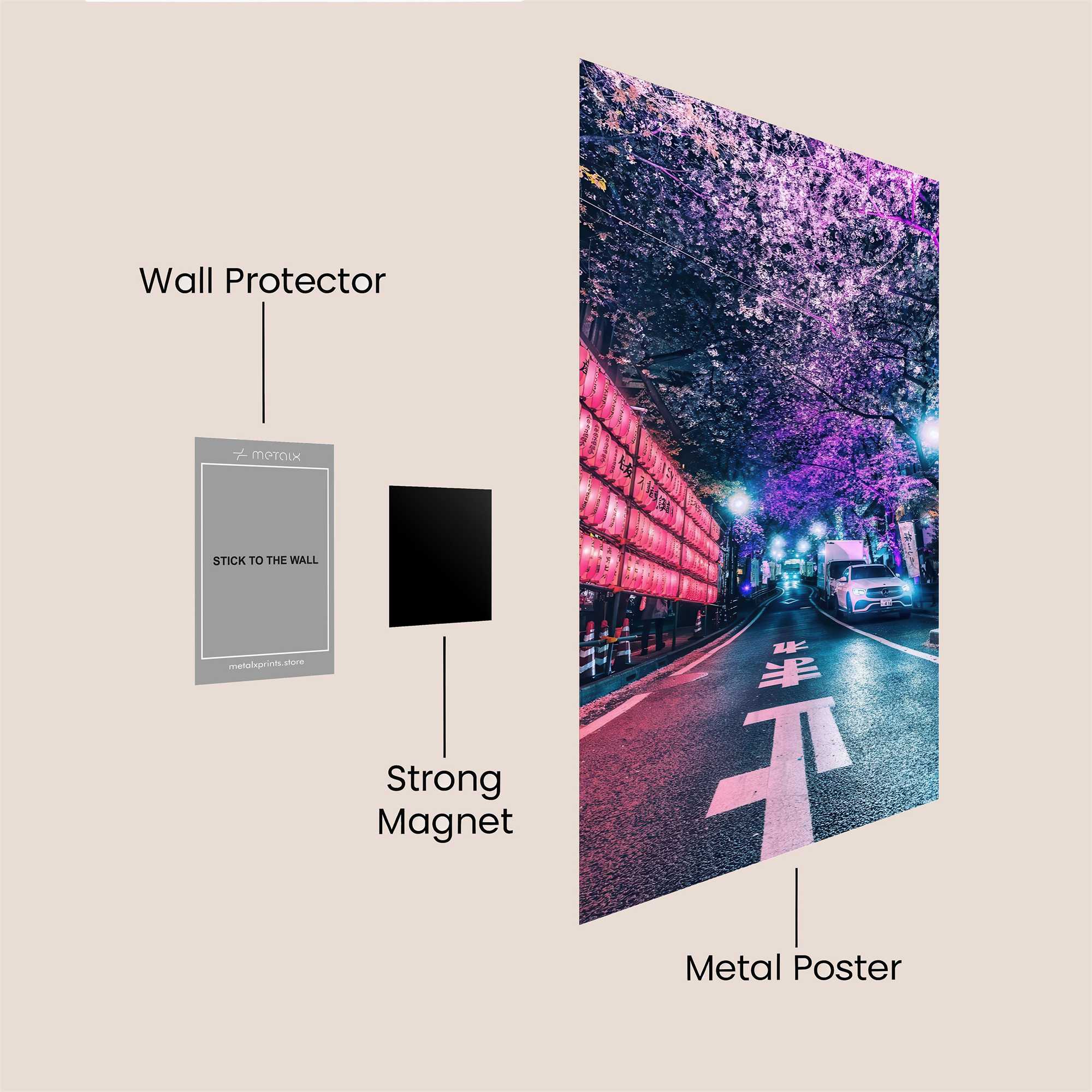 Neon Serenity Safe Wall Magnetic / M