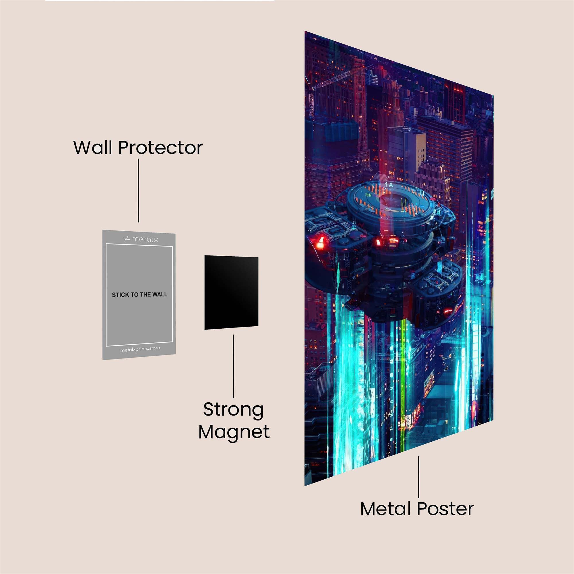 Futuristic Ascent Safe Wall Magnetic / M