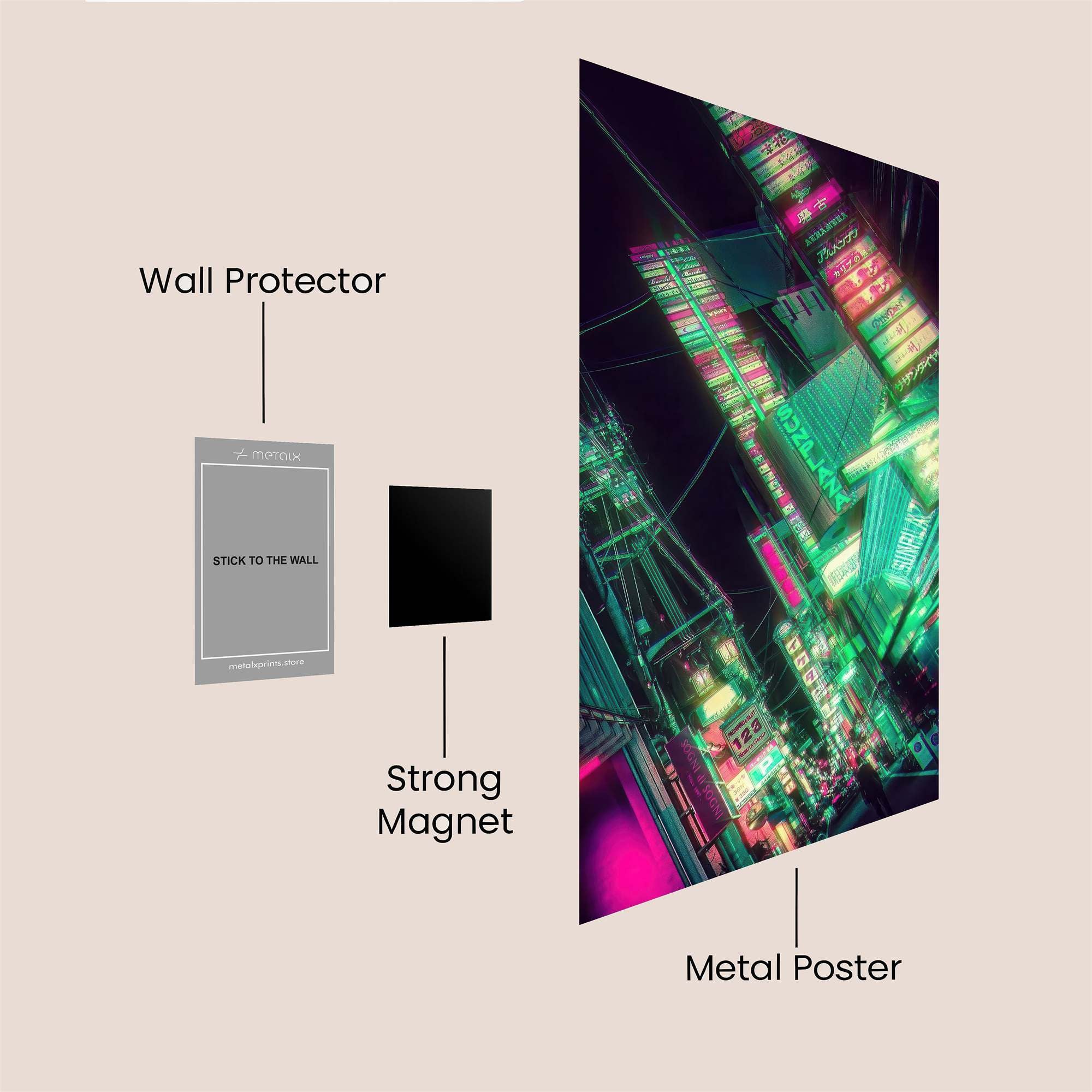 Neon Reverie Safe Wall Magnetic / M