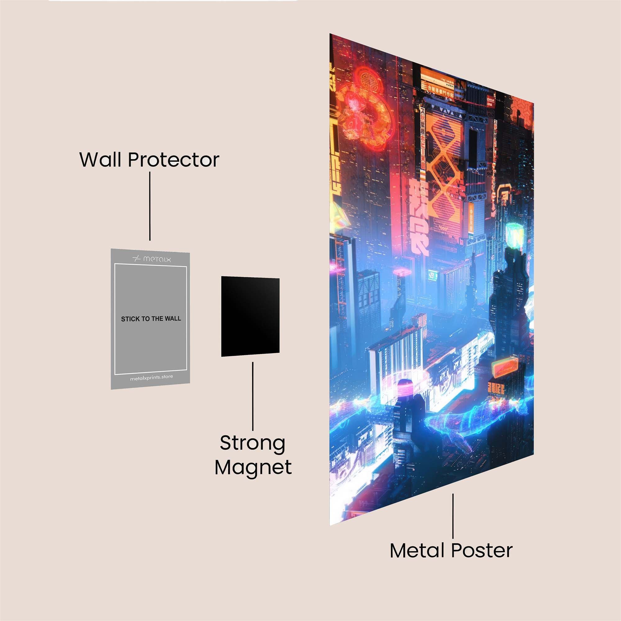 Neon Horizon Safe Wall Magnetic / M