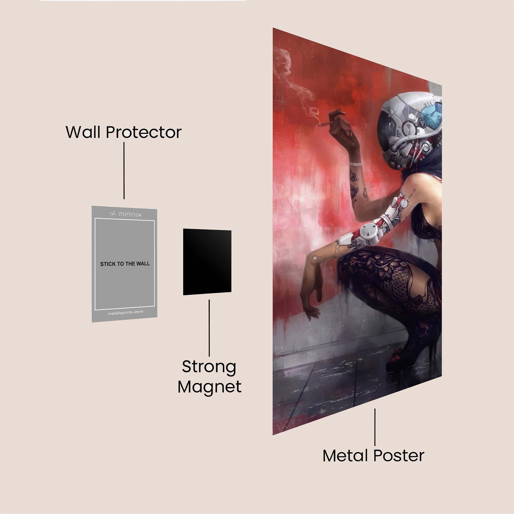 Cyber Rebel Safe Wall Magnetic / M