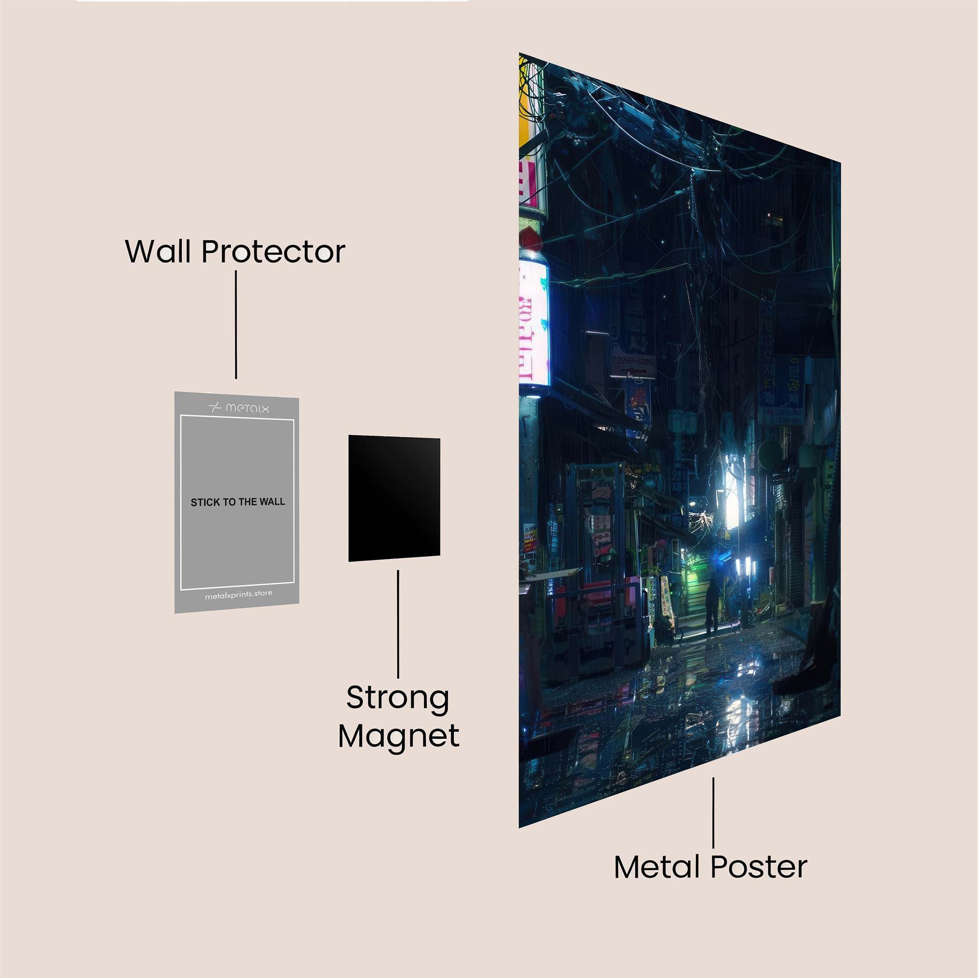Neon Serenity Safe Wall Magnetic / M