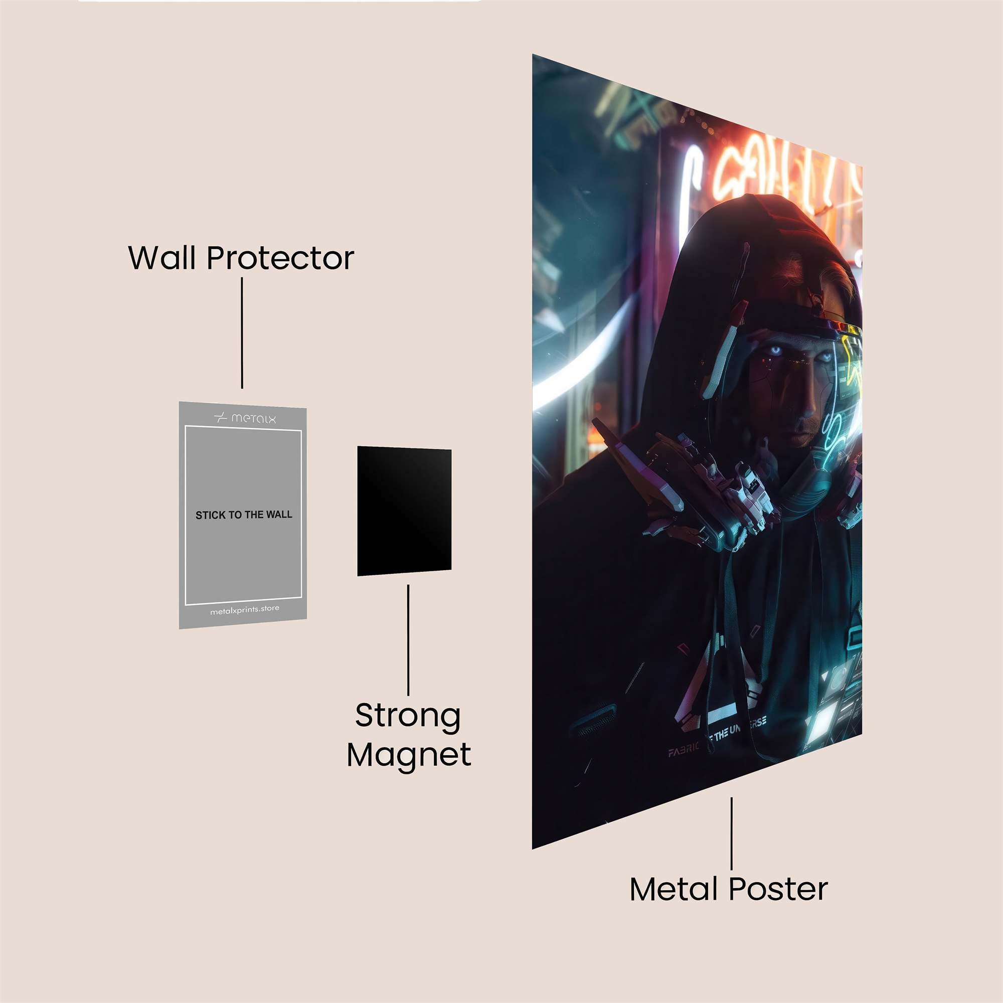 Futuristic Vibes Safe Wall Magnetic / M