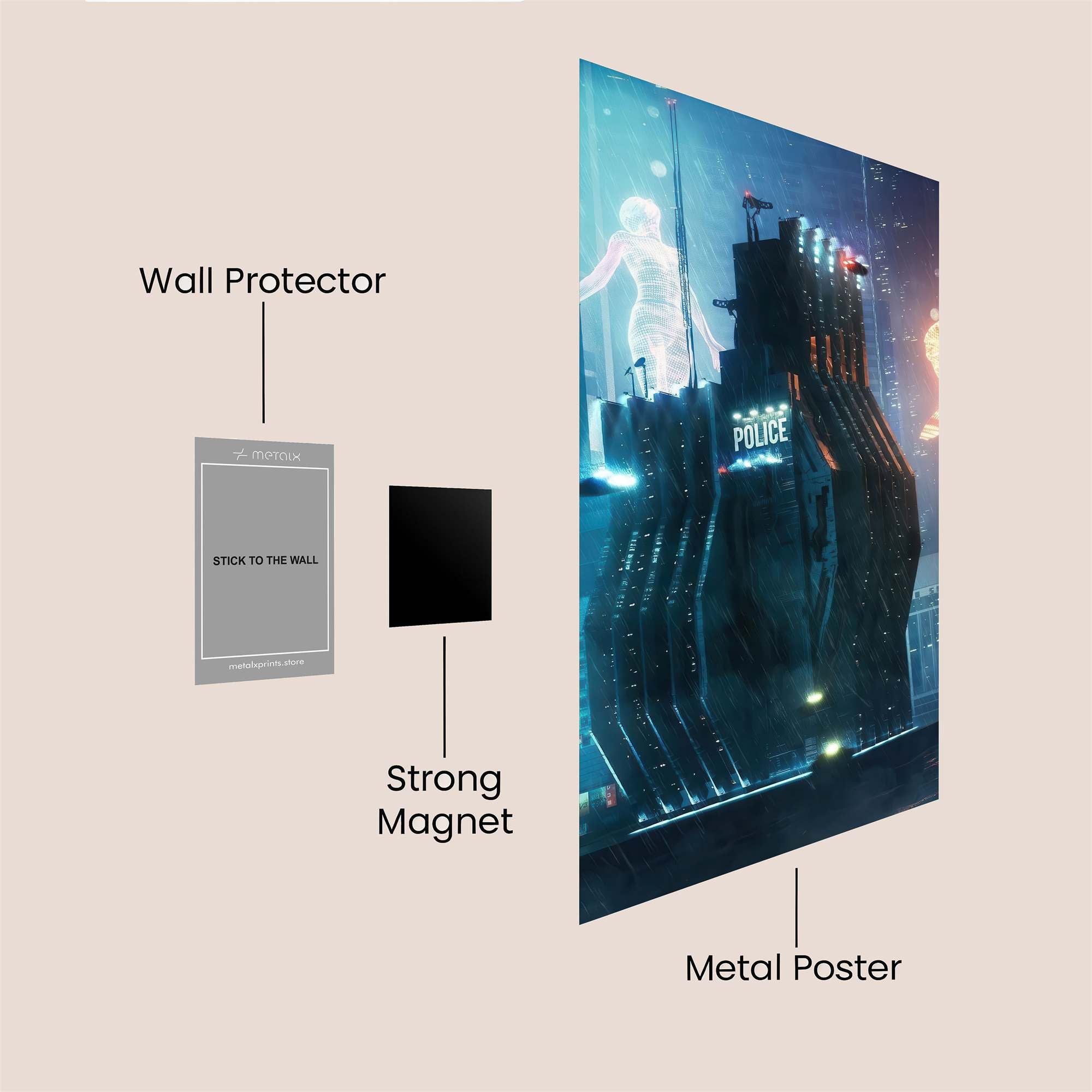 Sentinel Neon Safe Wall Magnetic / M
