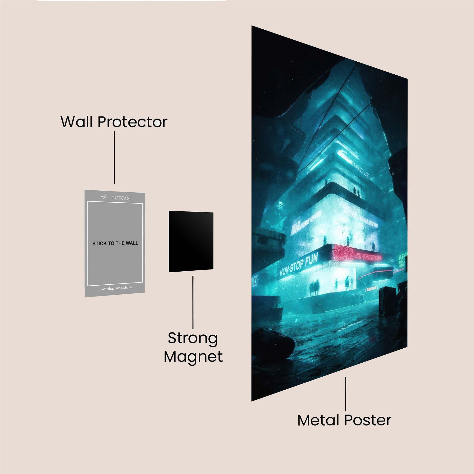 Neon Ascendancy Safe Wall Magnetic / M